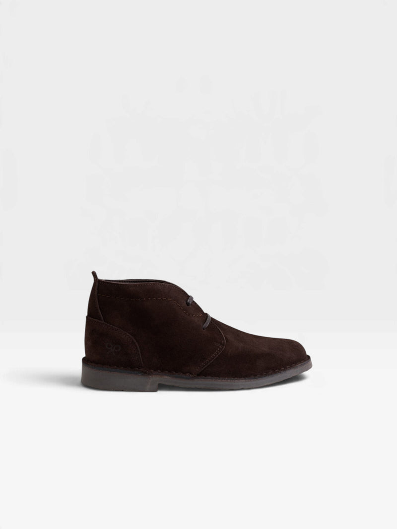 Bota kids cordones marron