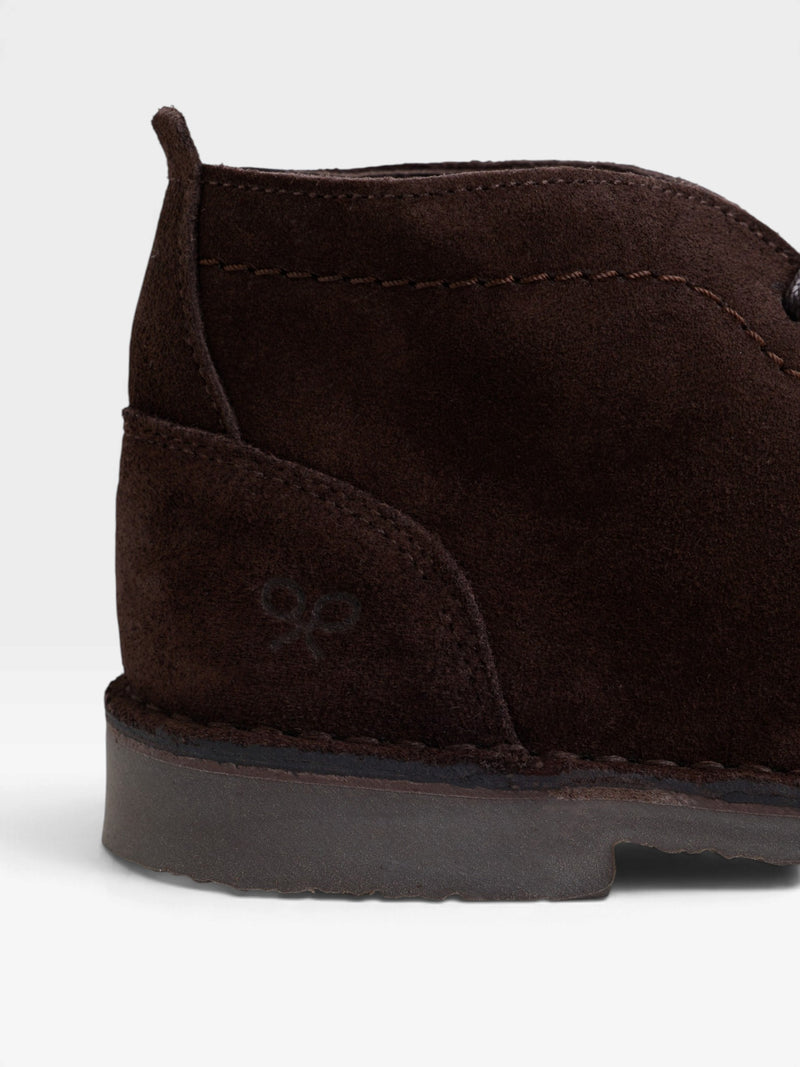 Bota kids cordones marron