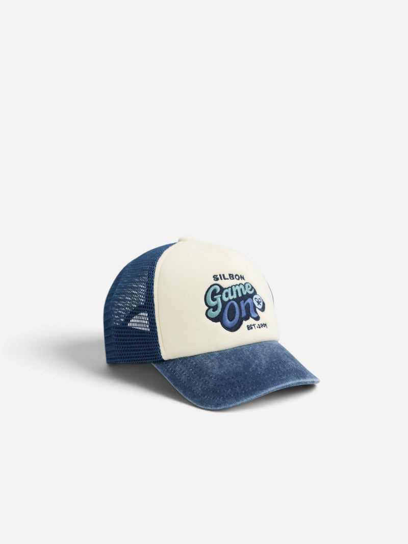 Kids trucker cap Leras Silbon blue