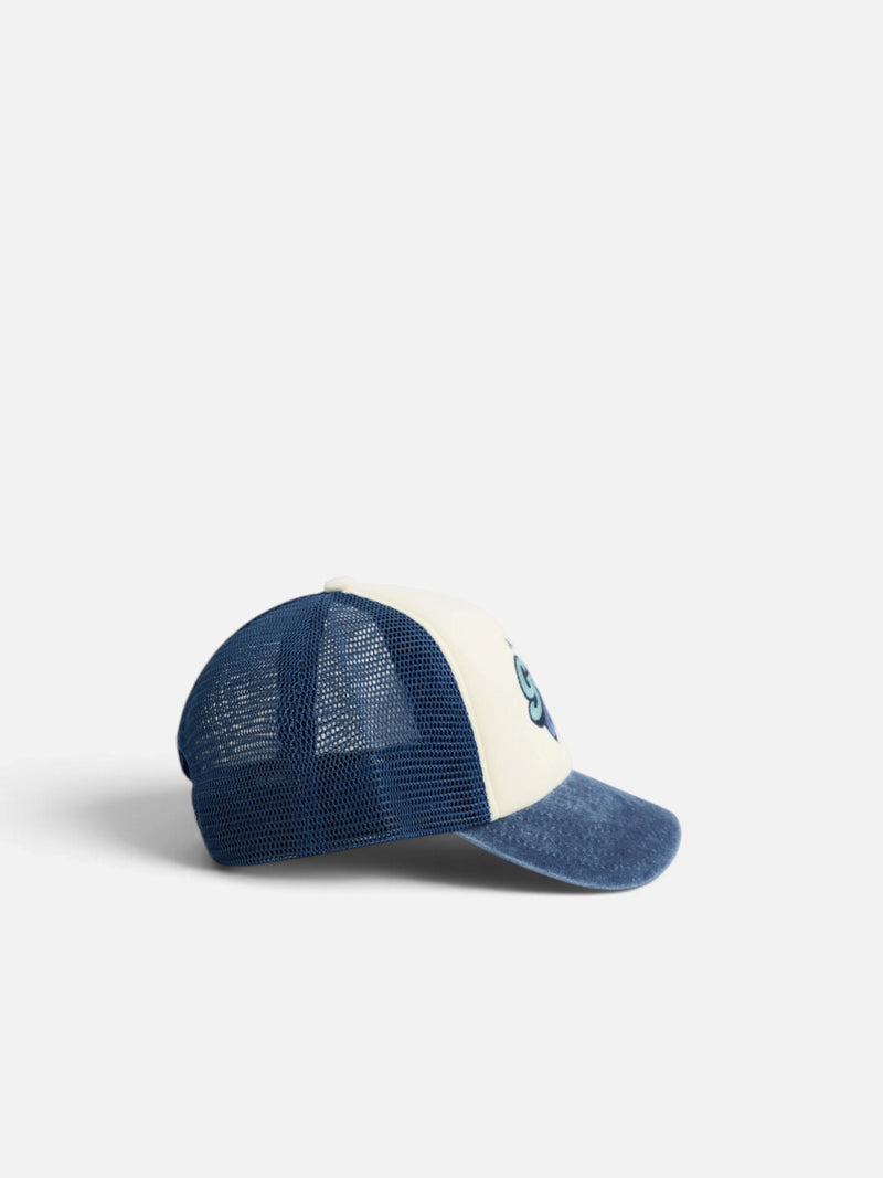 Kids trucker cap Leras Silbon blue