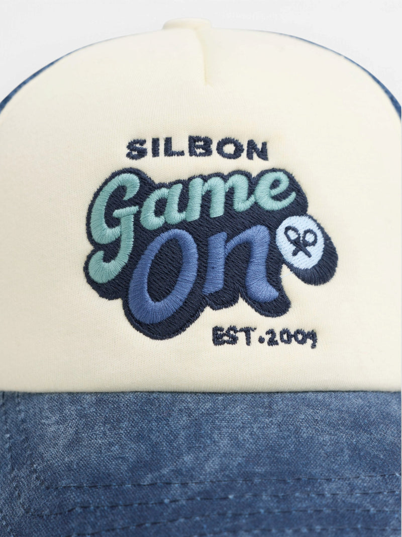 Kids trucker cap Leras Silbon blue