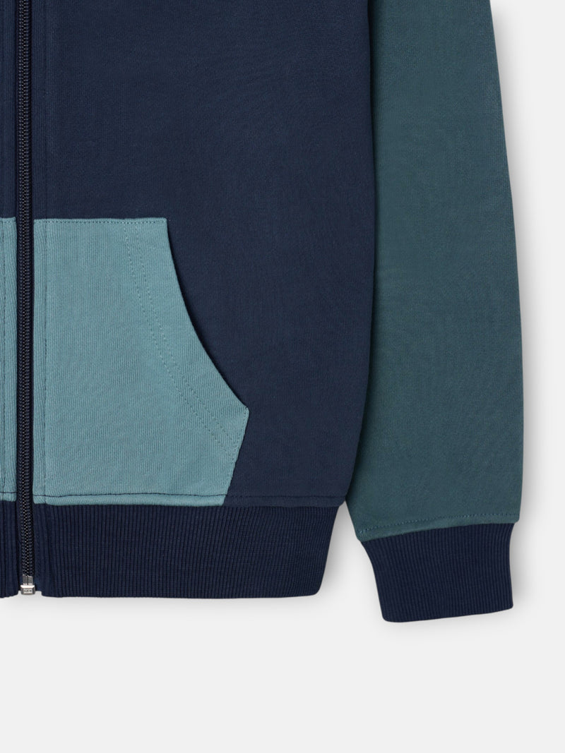 Kids' multicolor navy sports sweatshirt