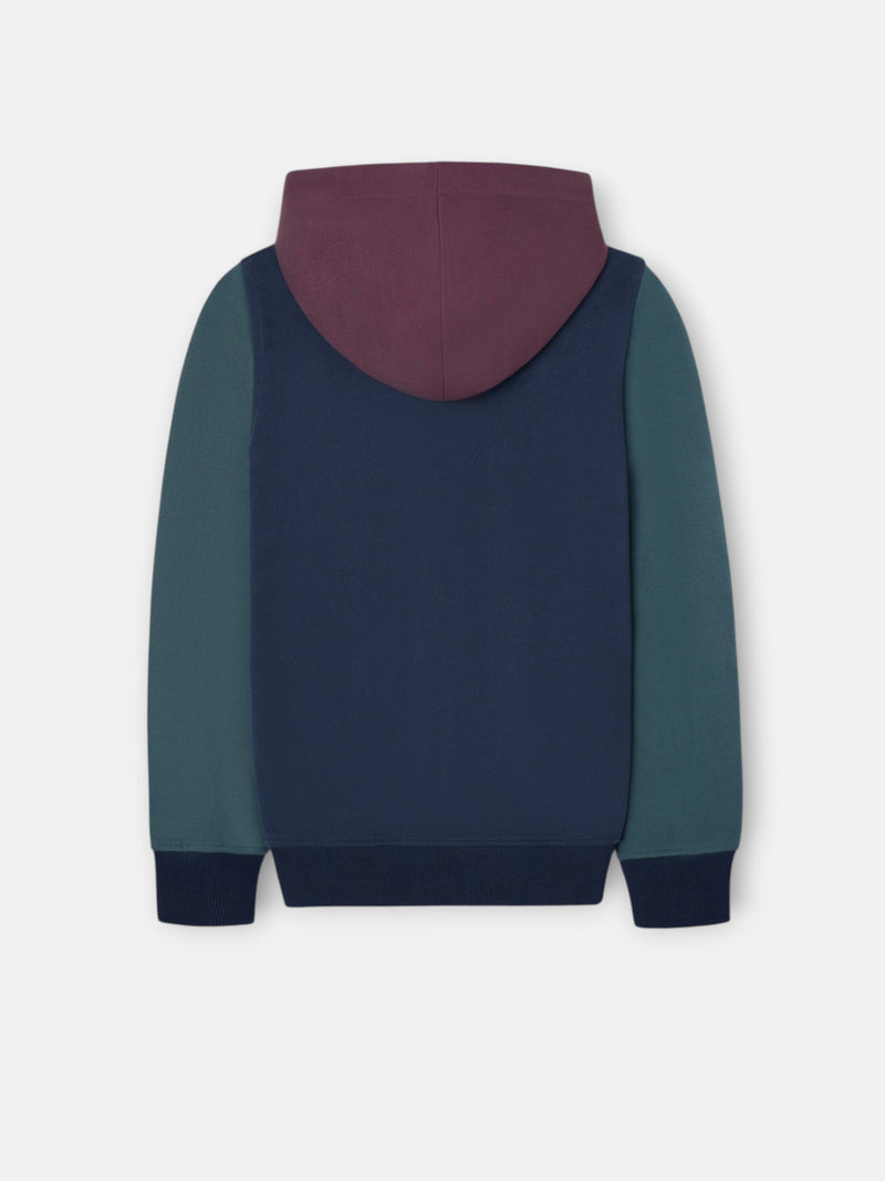 Kids' multicolor navy sports sweatshirt