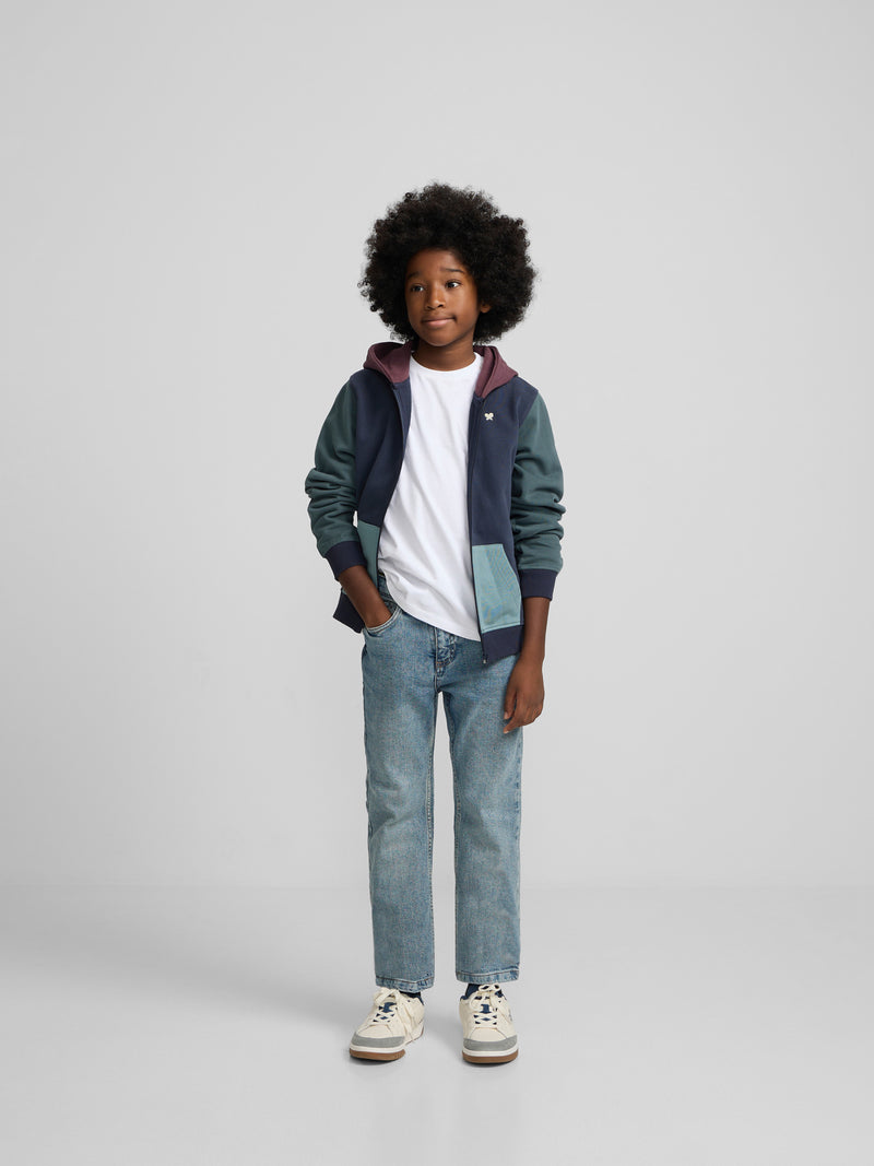 Kids' multicolor navy sports sweatshirt