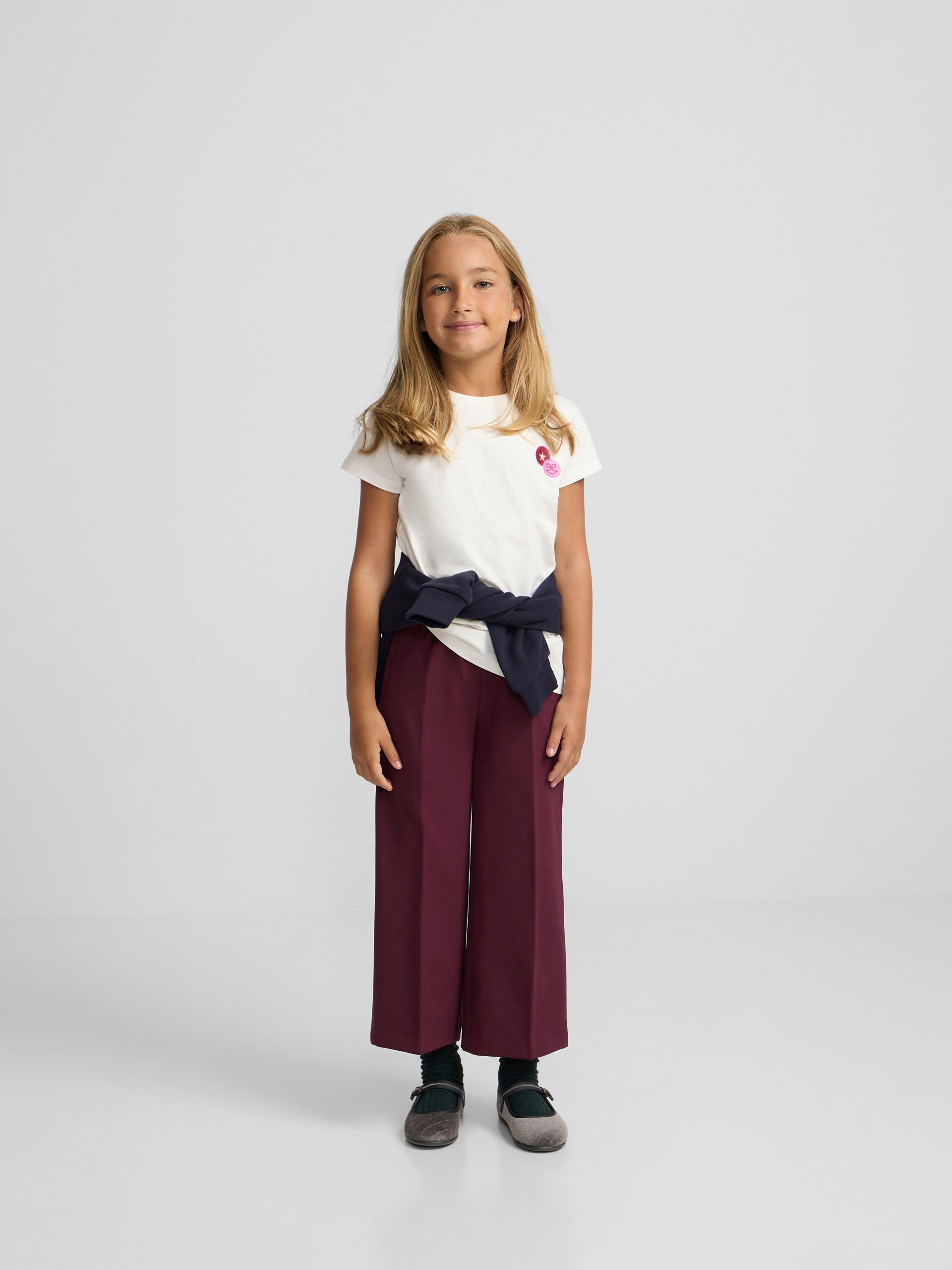 Camiseta girl parche raquetas blanca