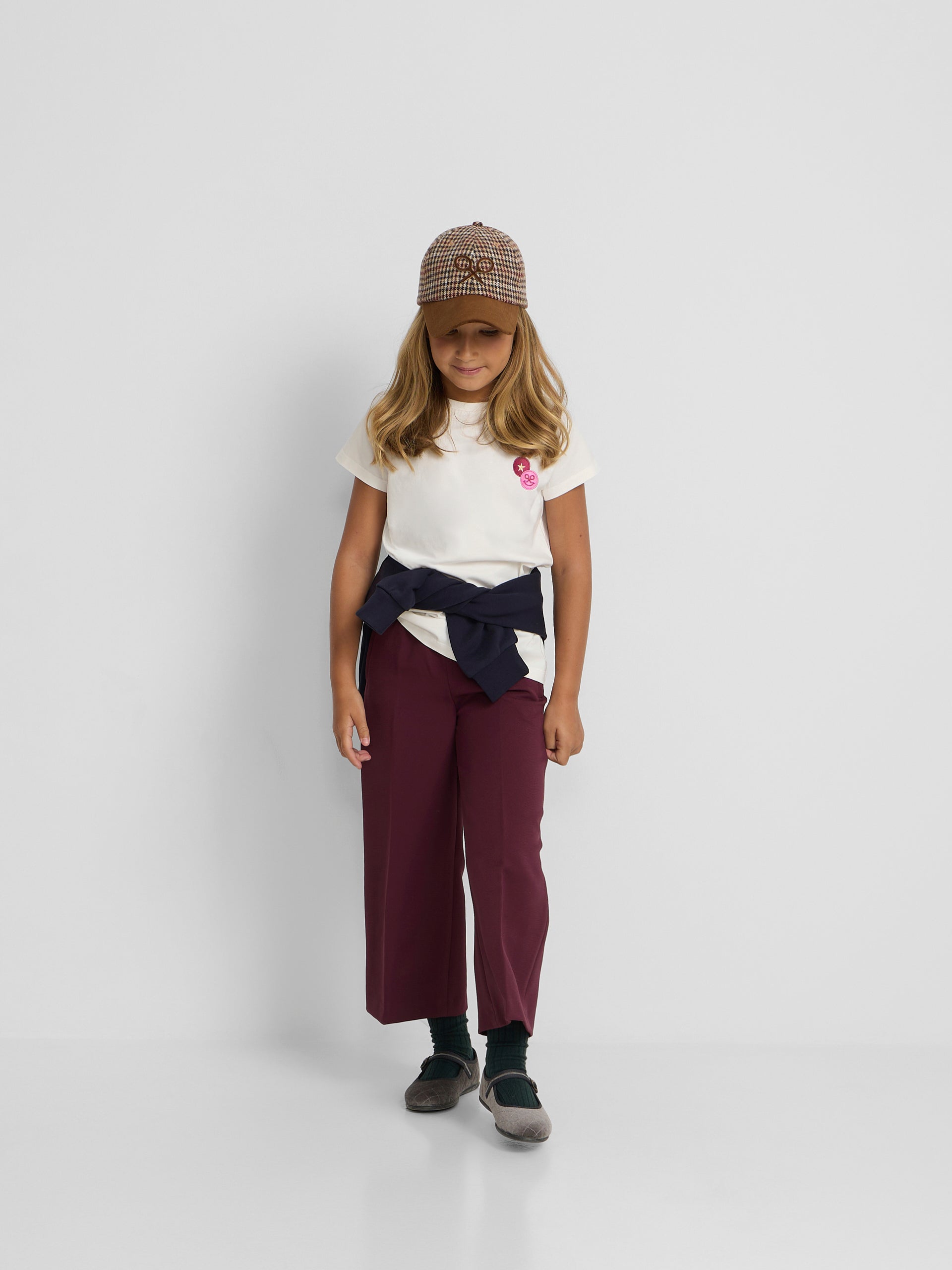 Camiseta girl parche raquetas blanca