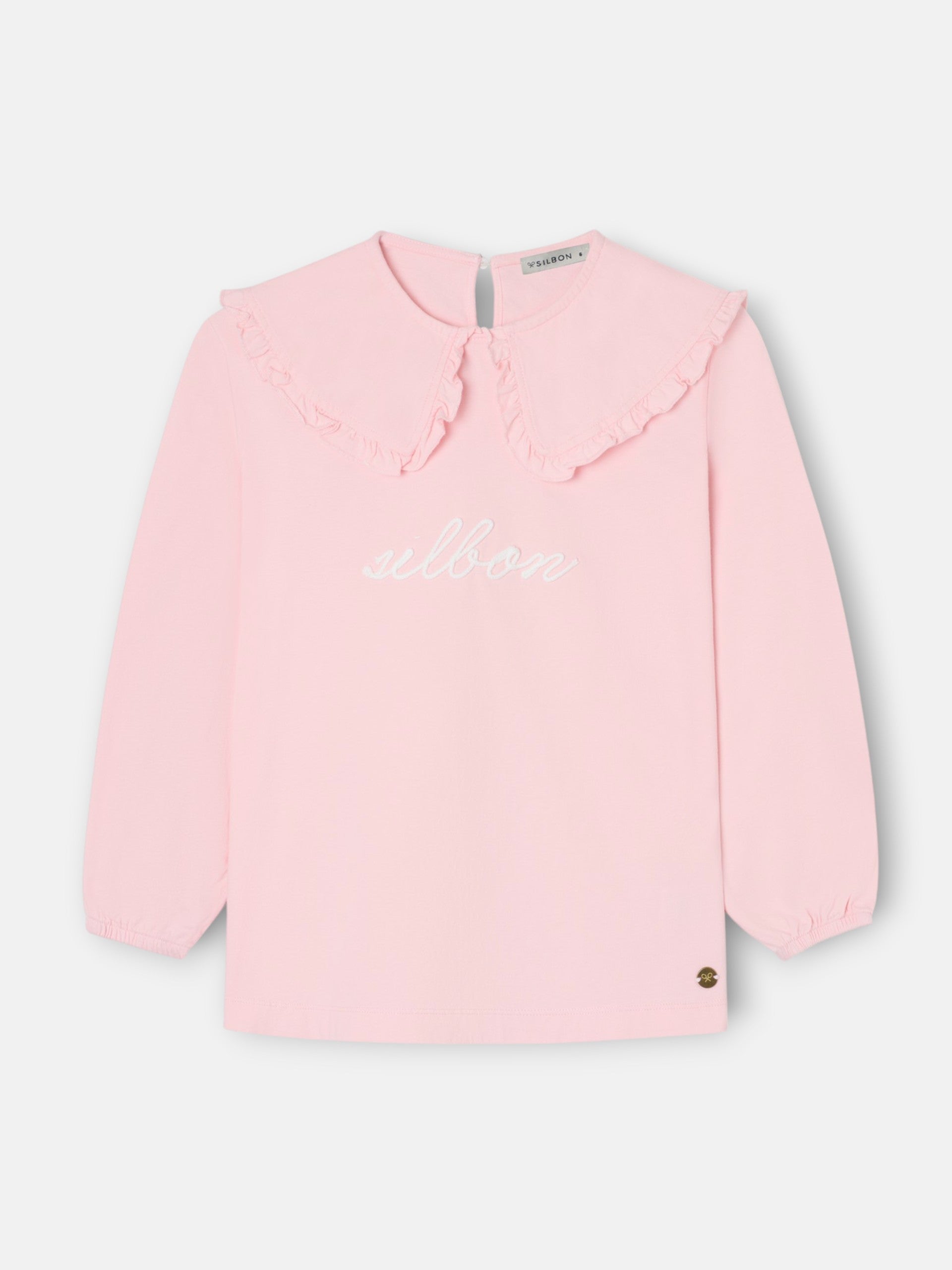 Camiseta girl cuello bobo rosa