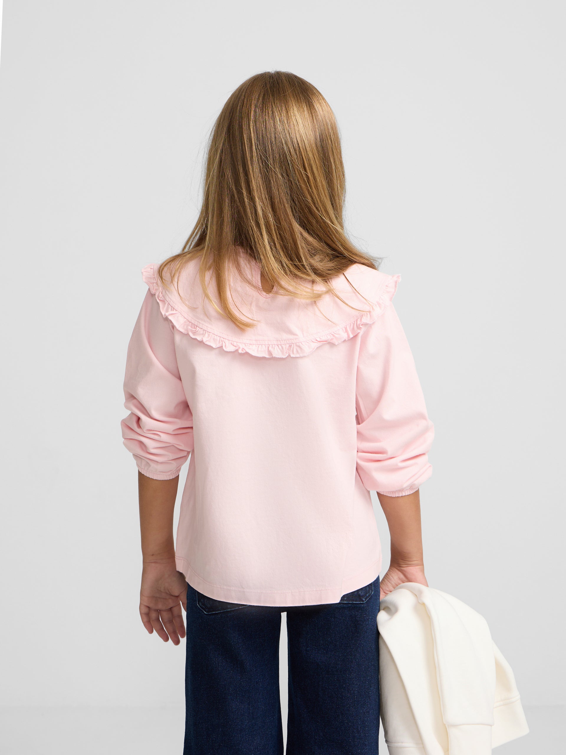 Camiseta girl cuello bobo rosa