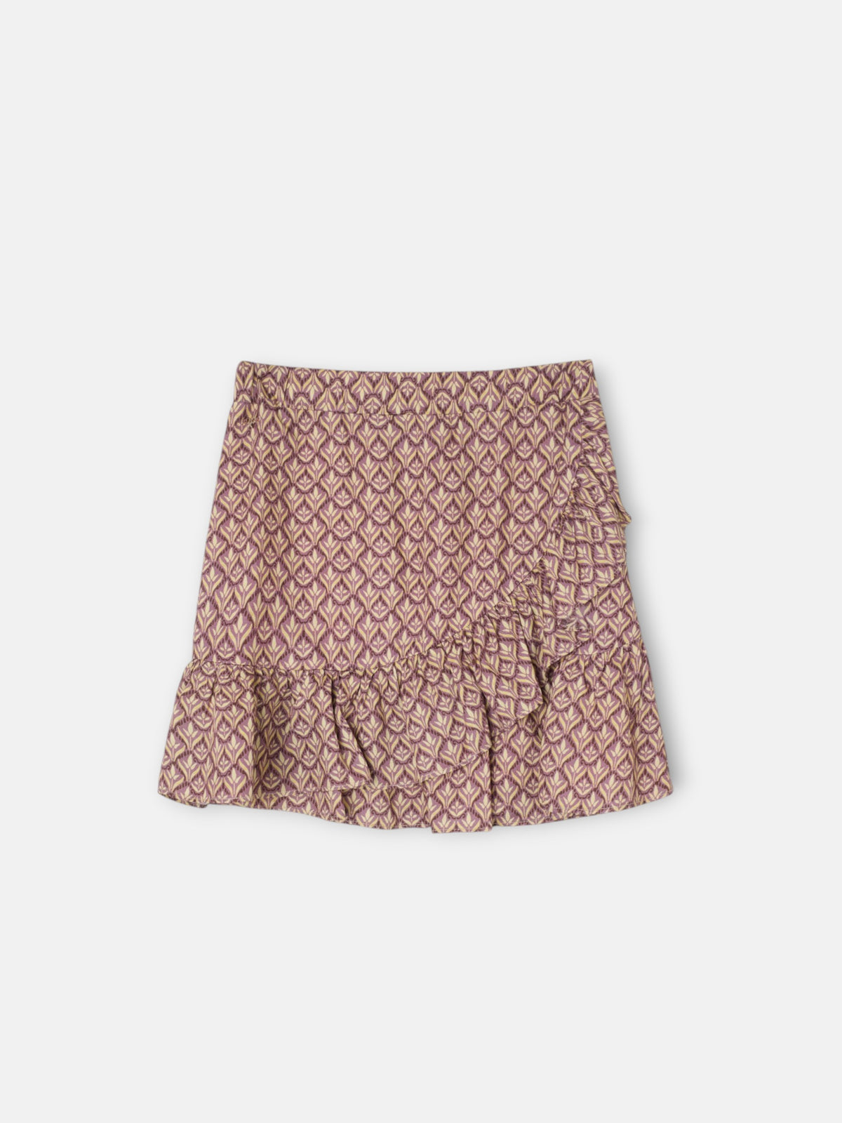 Falda girl estampado flores morado