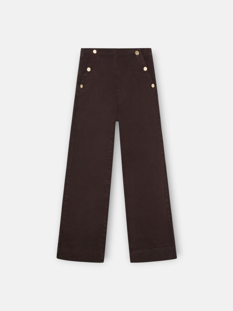 Pantalon girl marinero marron