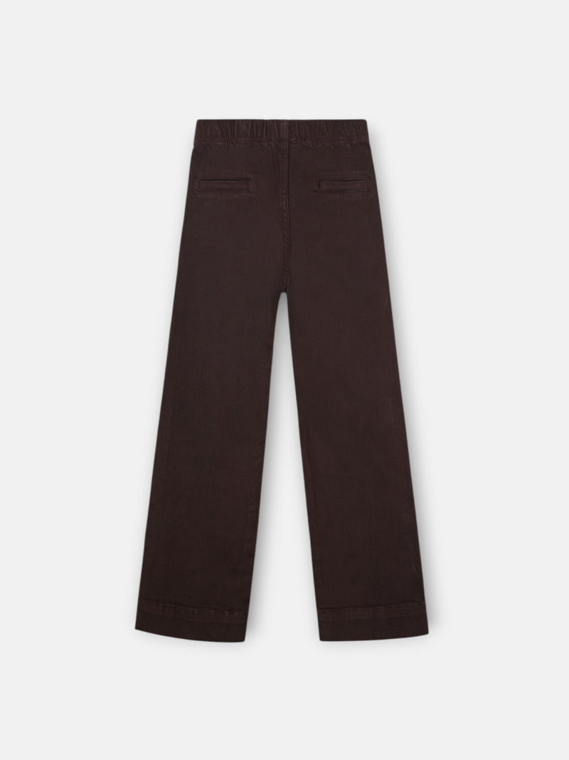 Pantalon girl marinero marron