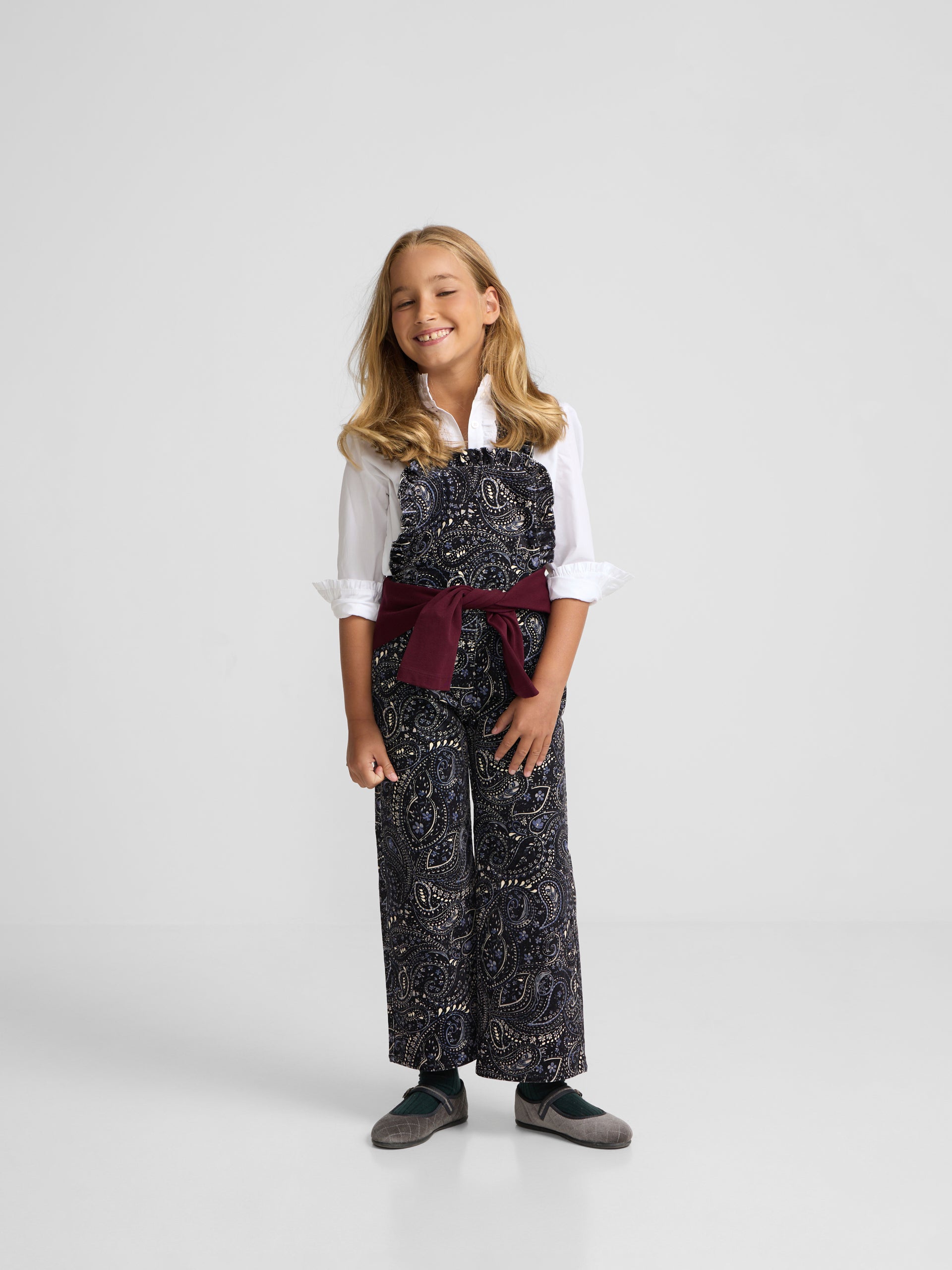 Peto girl micropana estampado paisley azul
