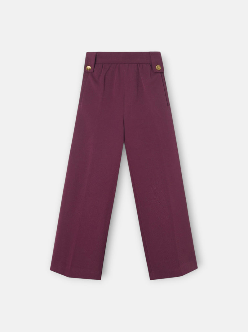 Pantalon girl culotte berenjena