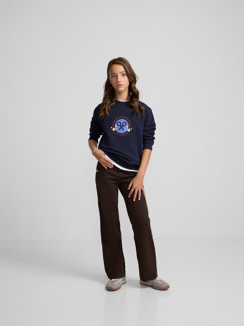 Sweatshirt girl tennis club azul marinho