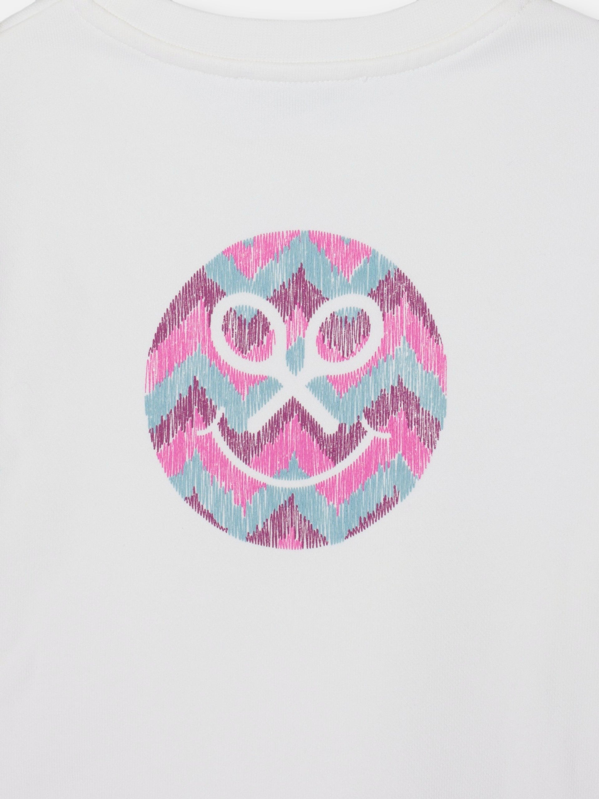 Sweat-shirt fille Silbon Smile écru