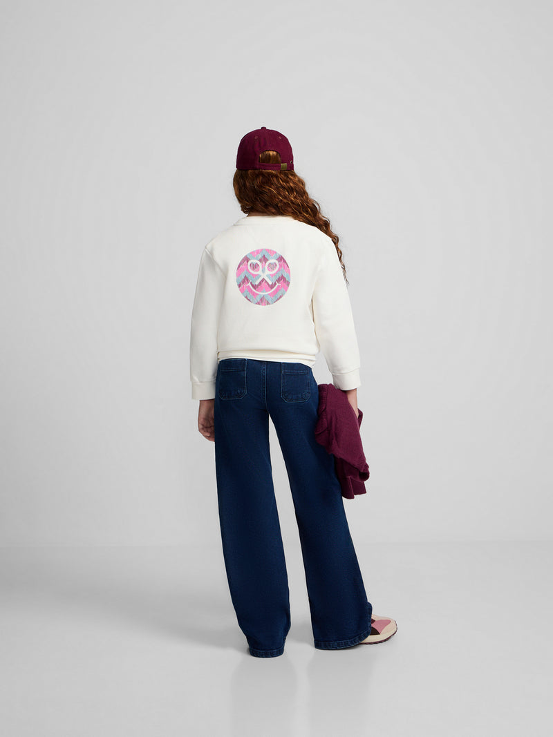 Sudadera girl silbon smile crudo