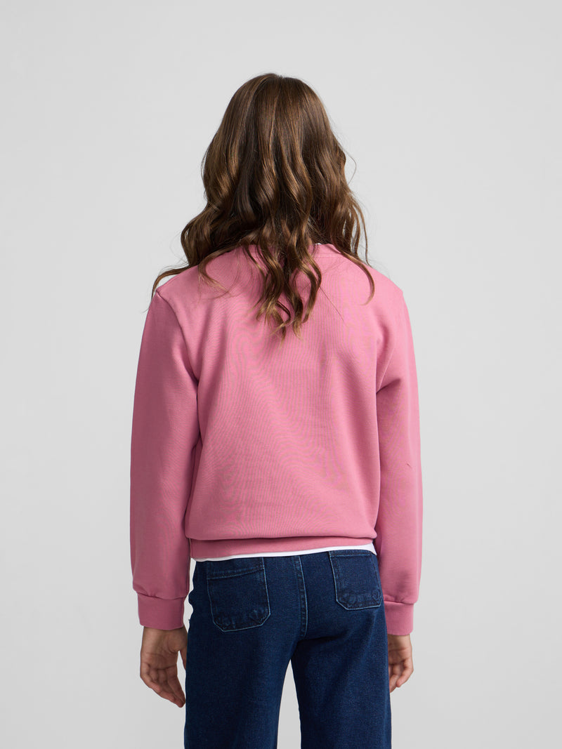 Sweatshirt girl tennis club rosa