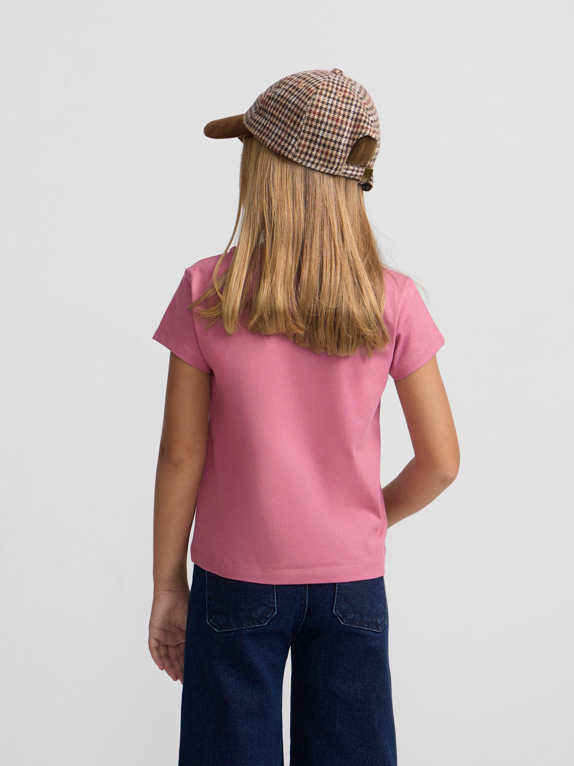 Camiseta girl silbon clasica rosa
