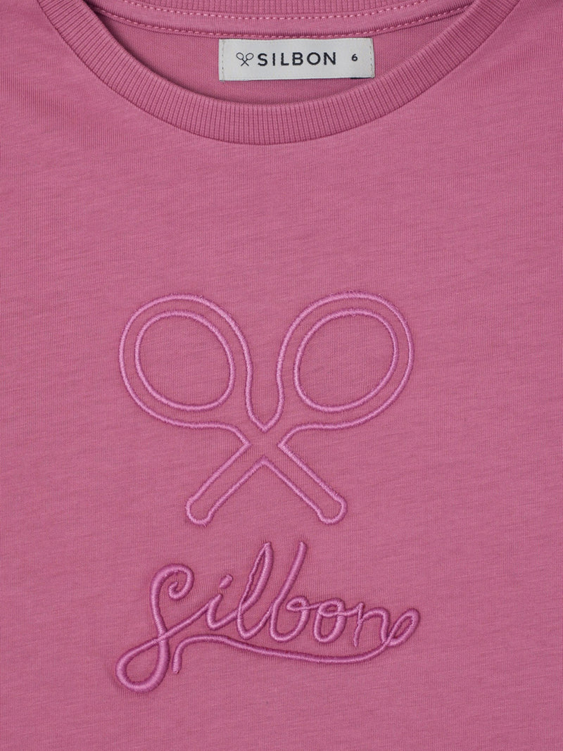 T-shirt fille Silbon classique rose