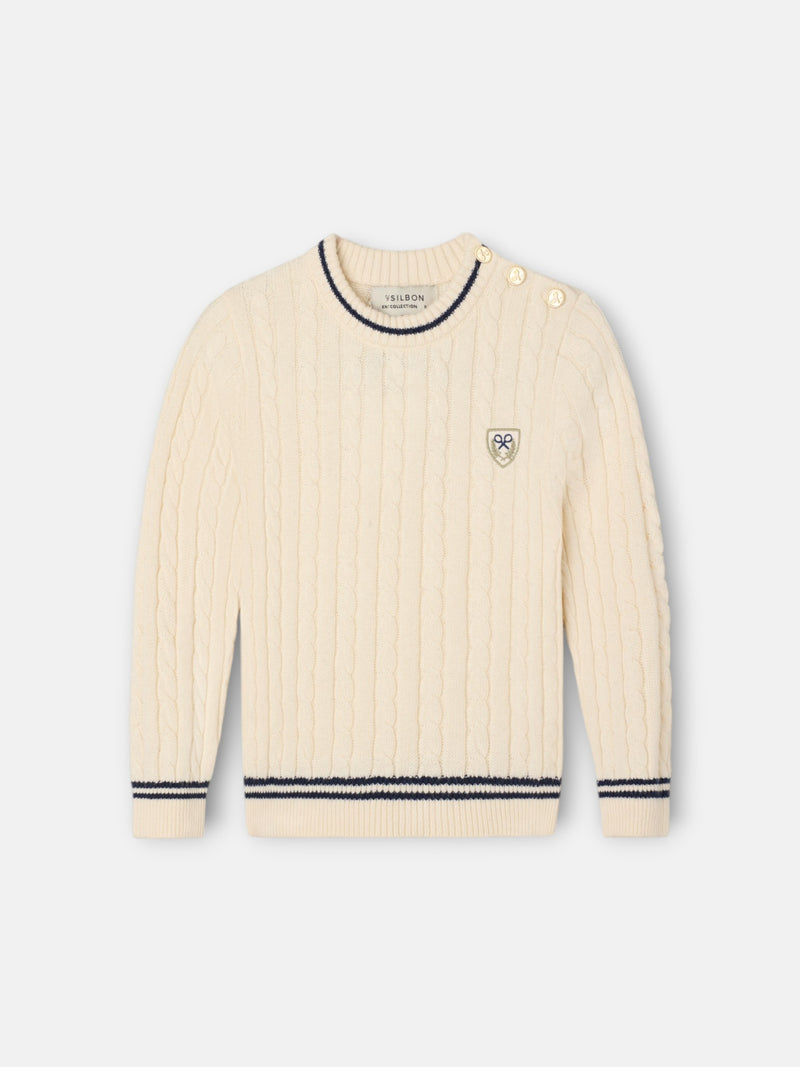 Raw college crest girl sweater
