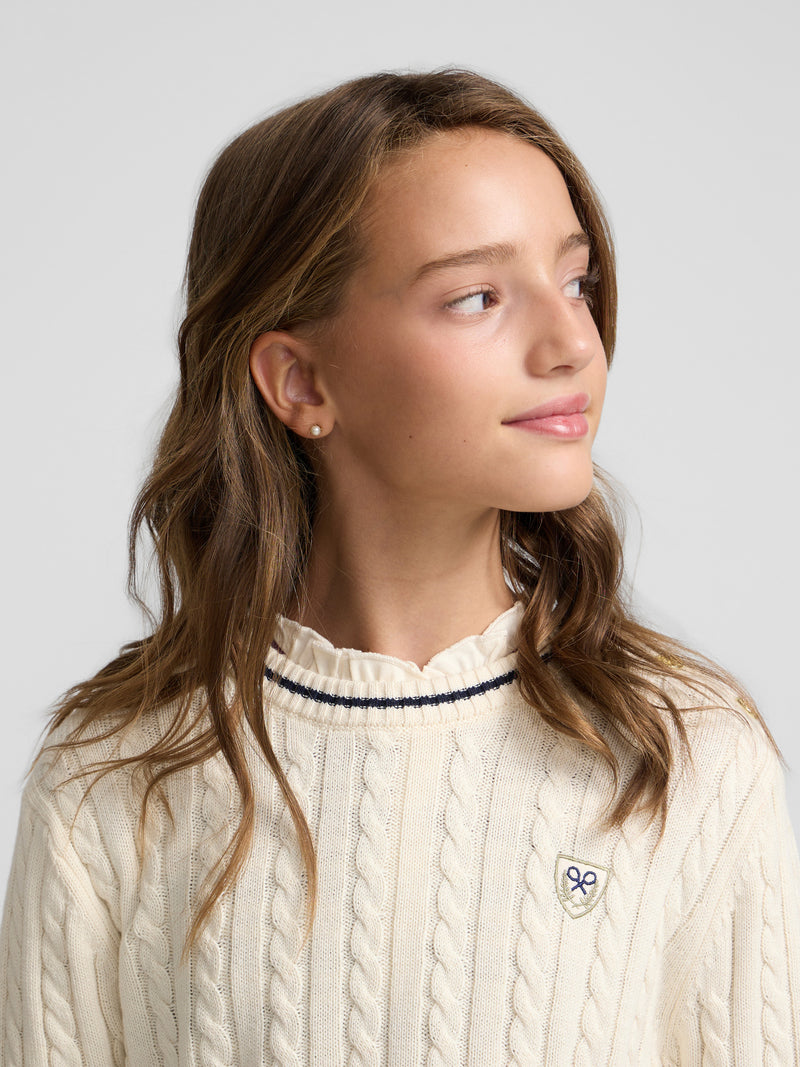 Raw college crest girl sweater