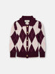 Cardigan girl burgundy diamonds