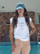 Camiseta woman roll out have a nice day blanca