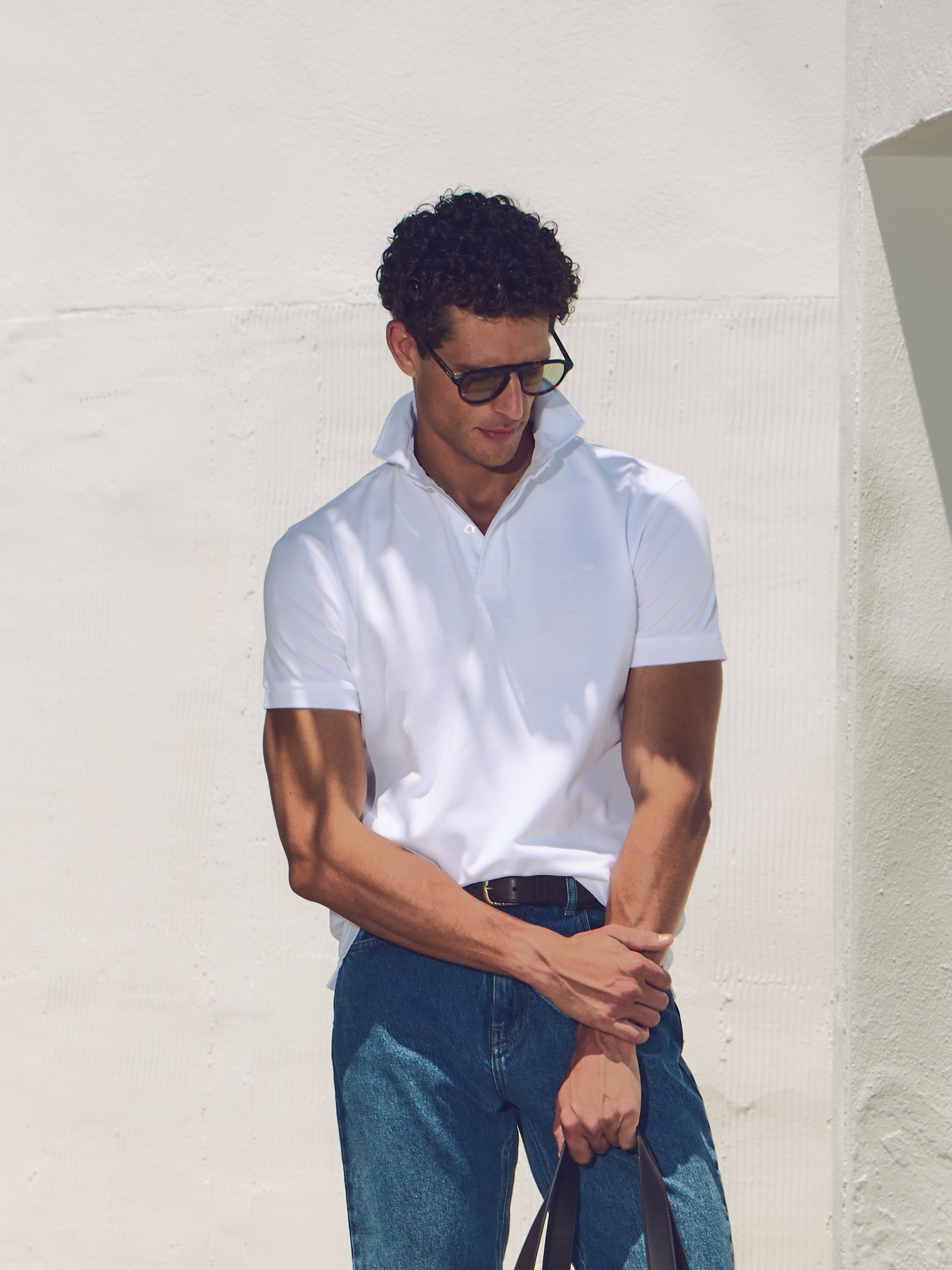 Polo desportivo branco
