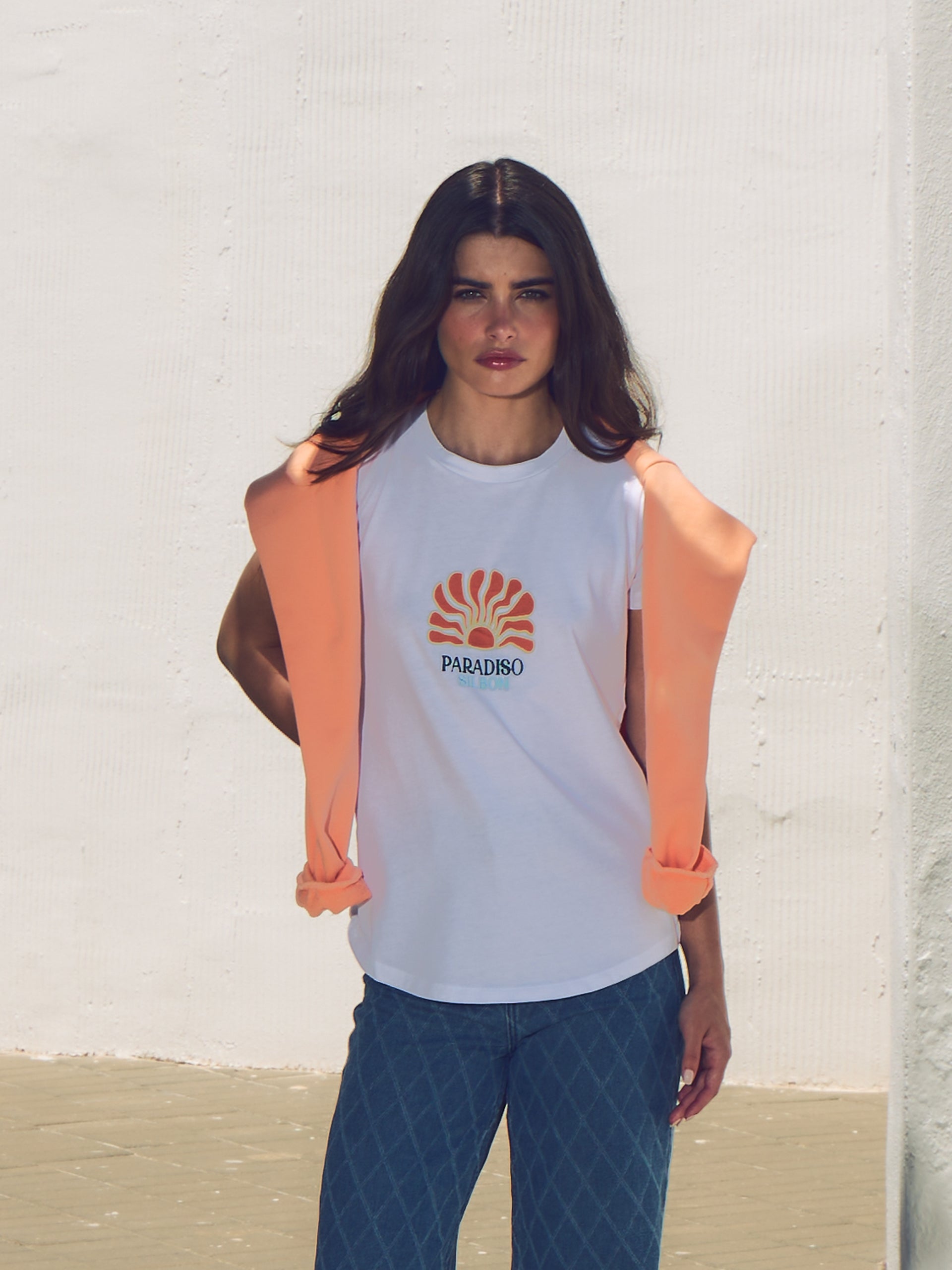 Camiseta woman paradiso blanca