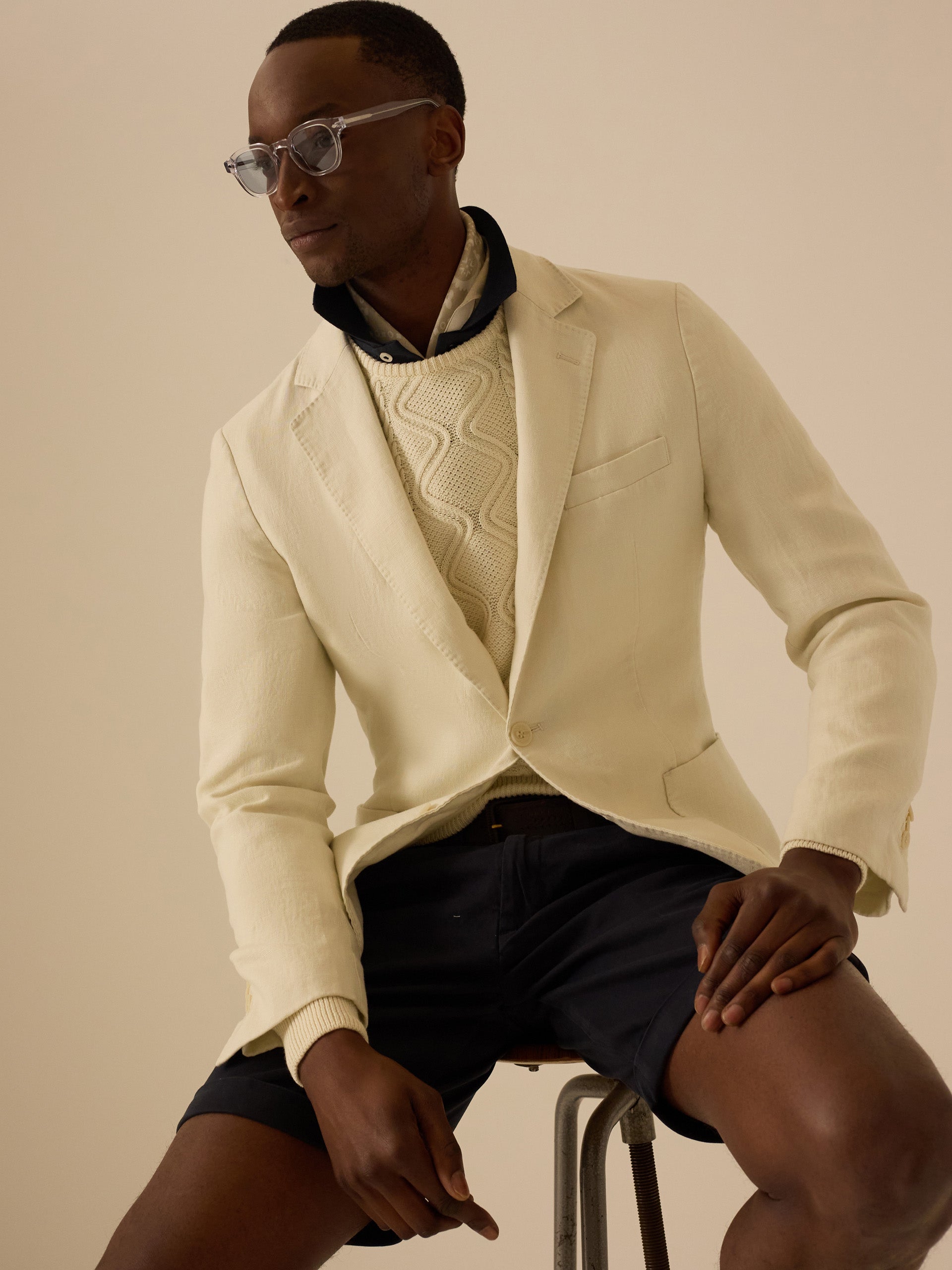 White comfort blazer