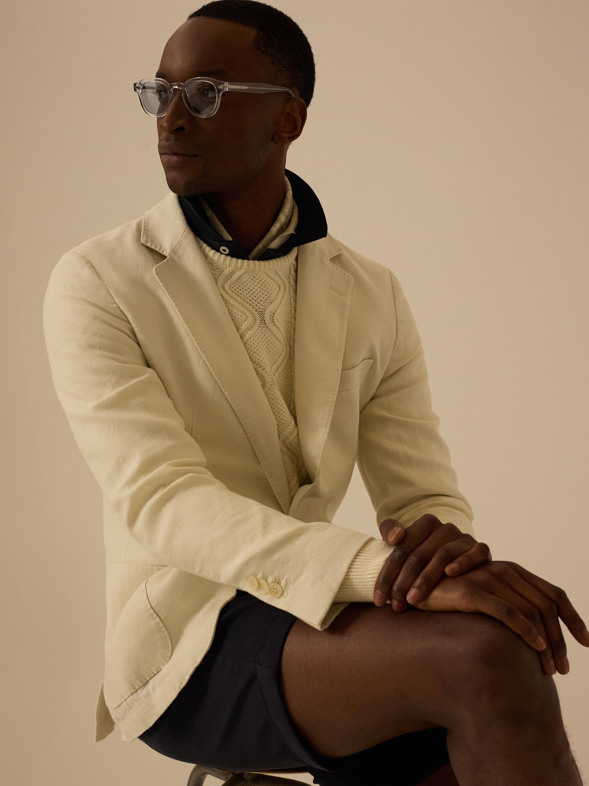 White comfort blazer