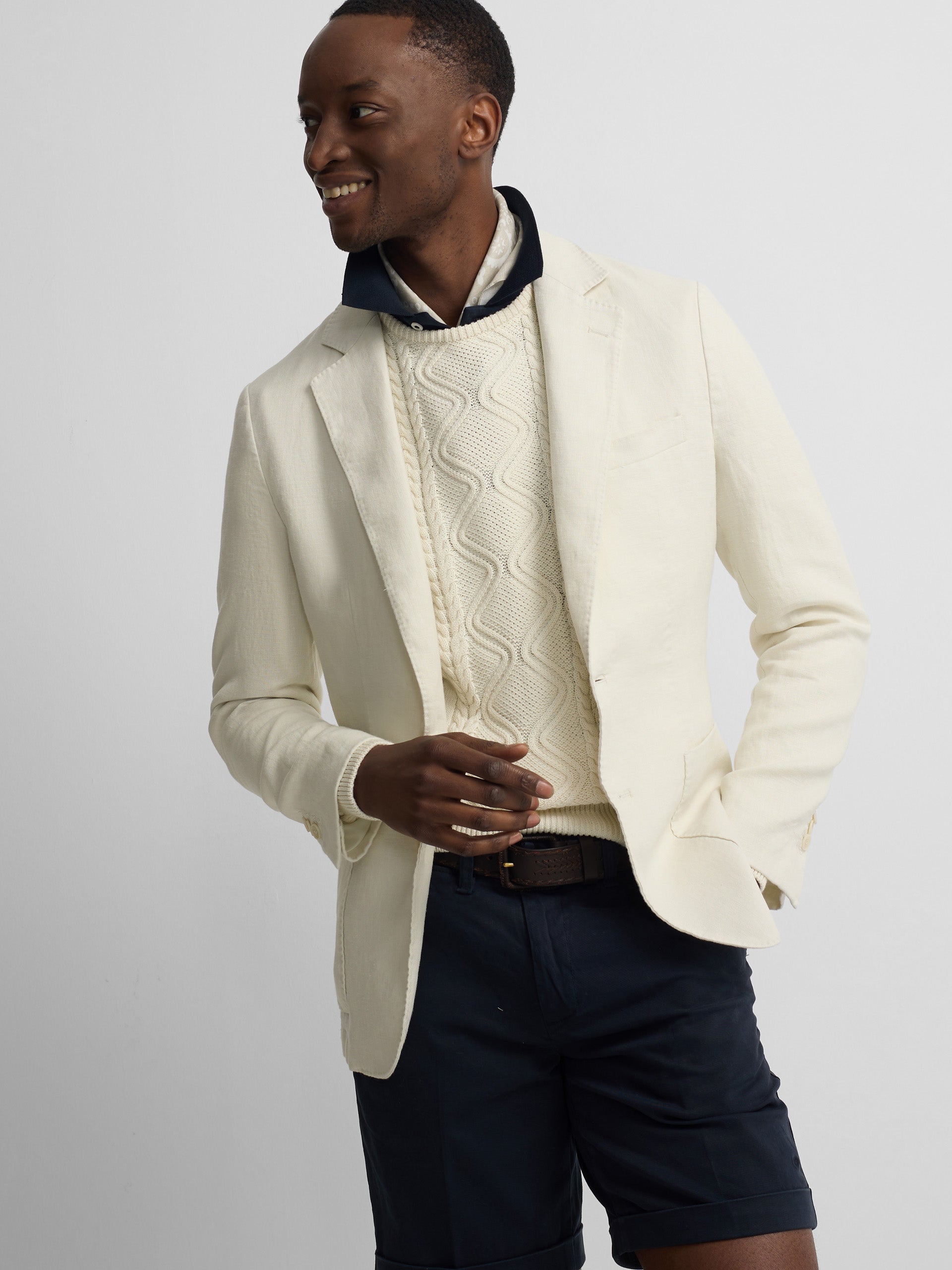 White comfort blazer