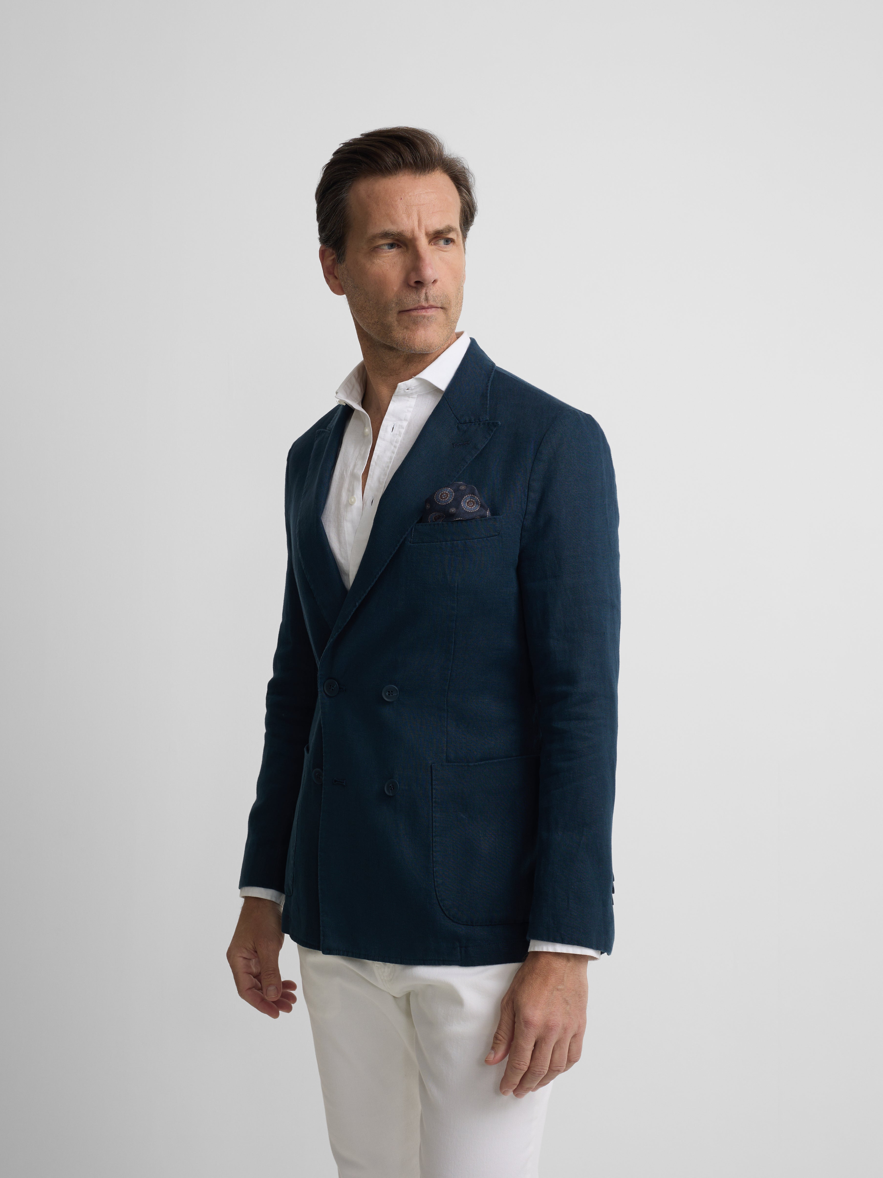 Americana cruzada comfort azul navy