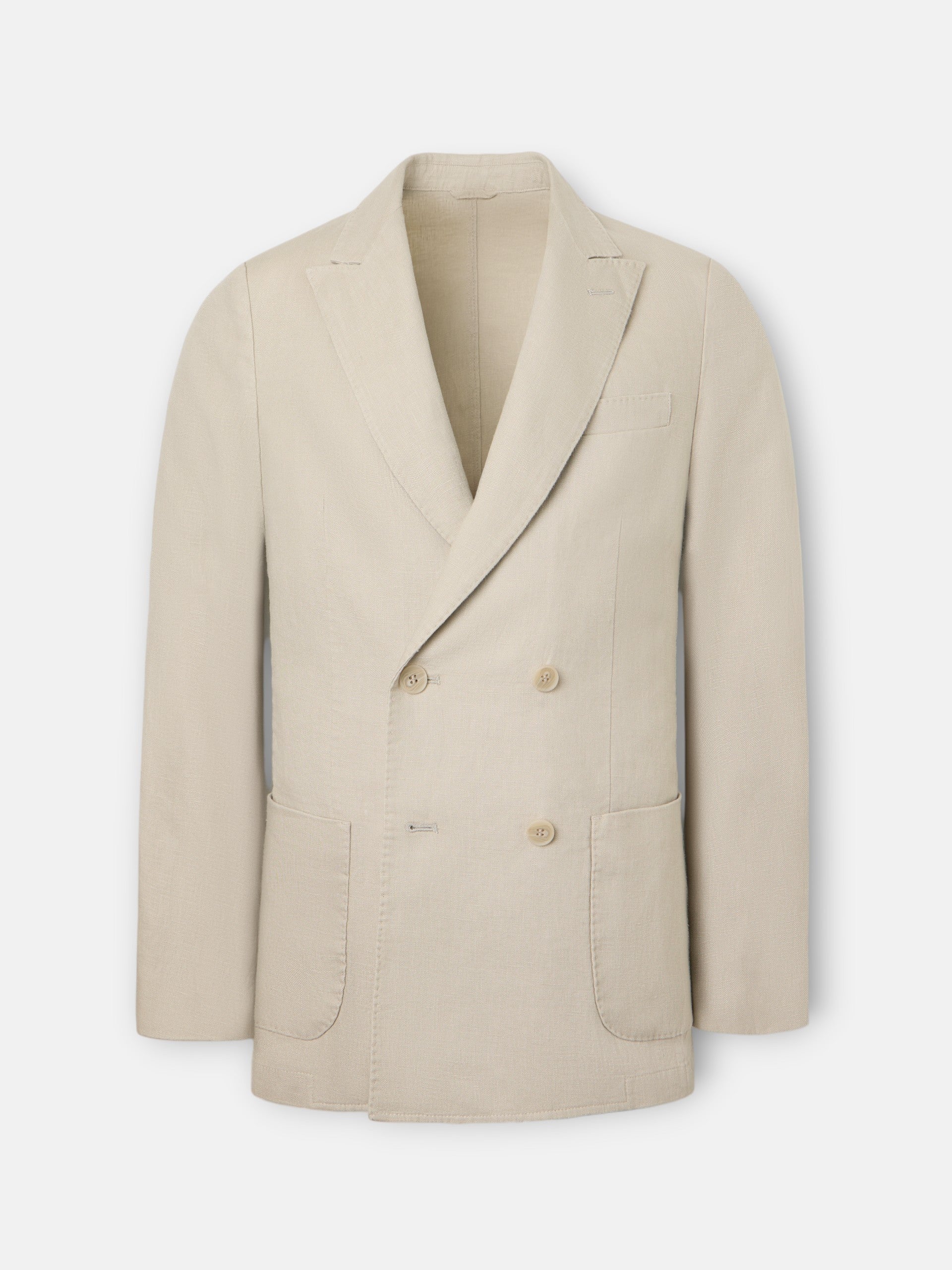 Beige comfort double-breasted blazer