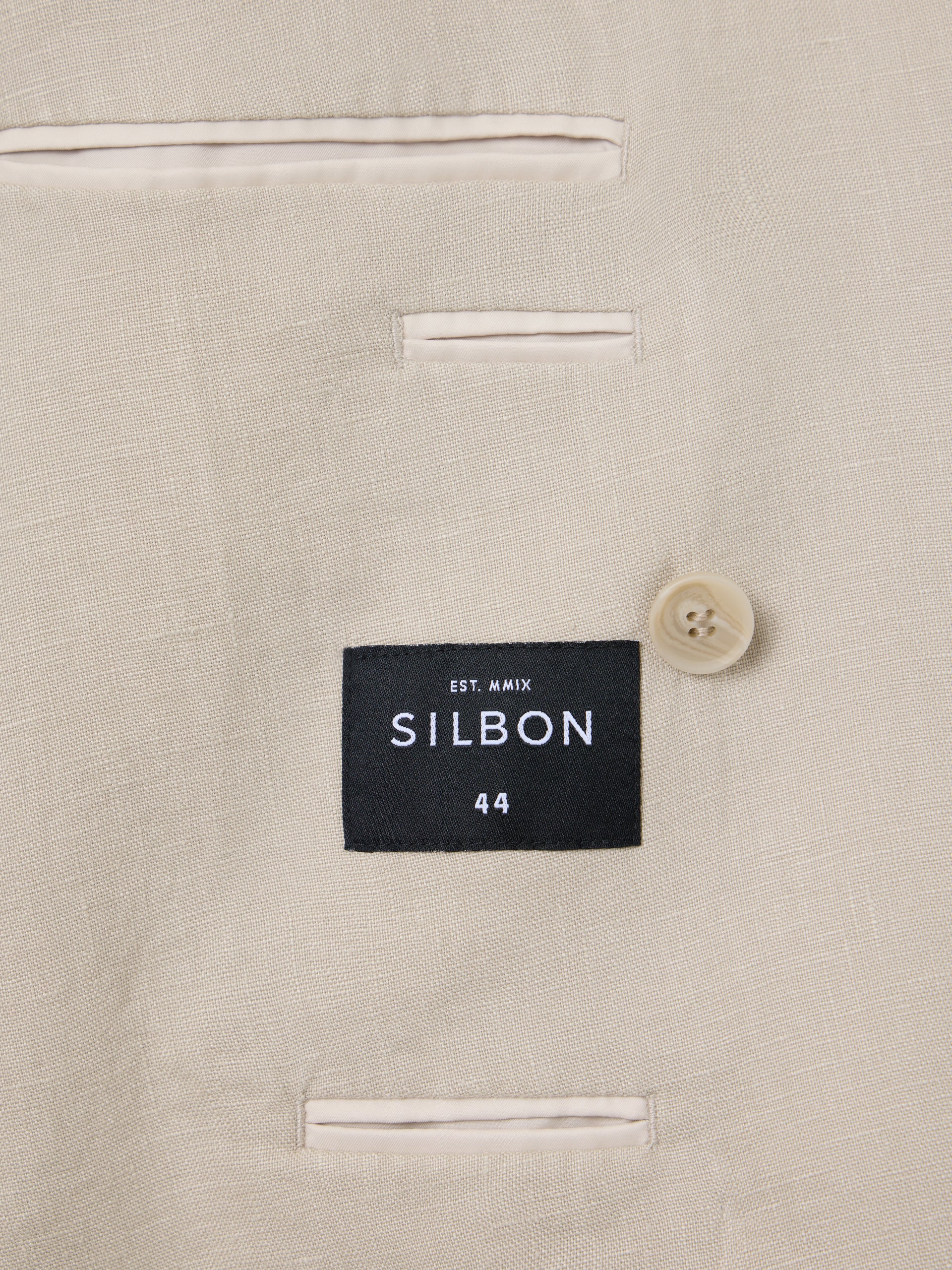 Beige comfort double-breasted blazer