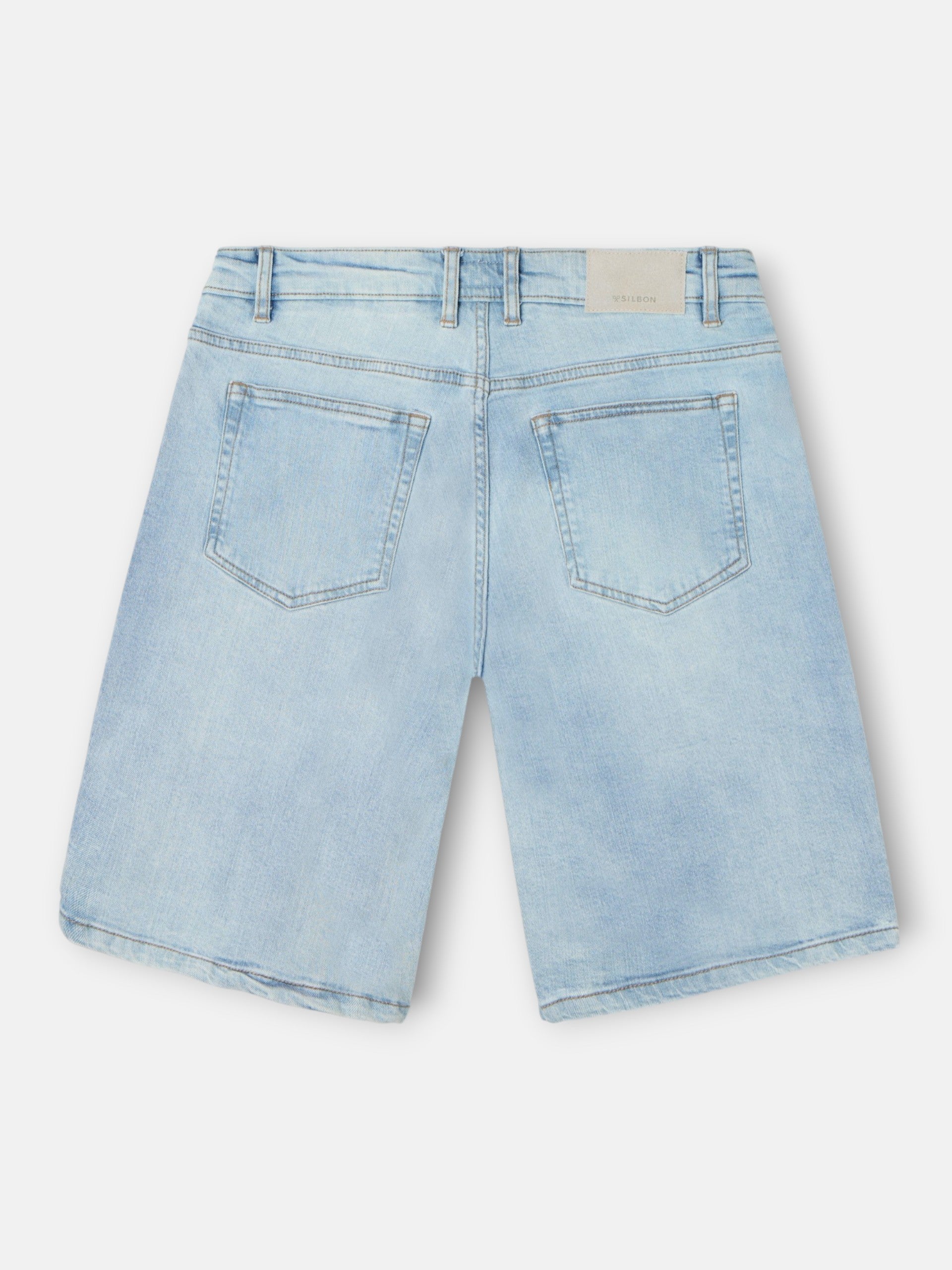 Bermuda cinco bolsillos denim azul claro