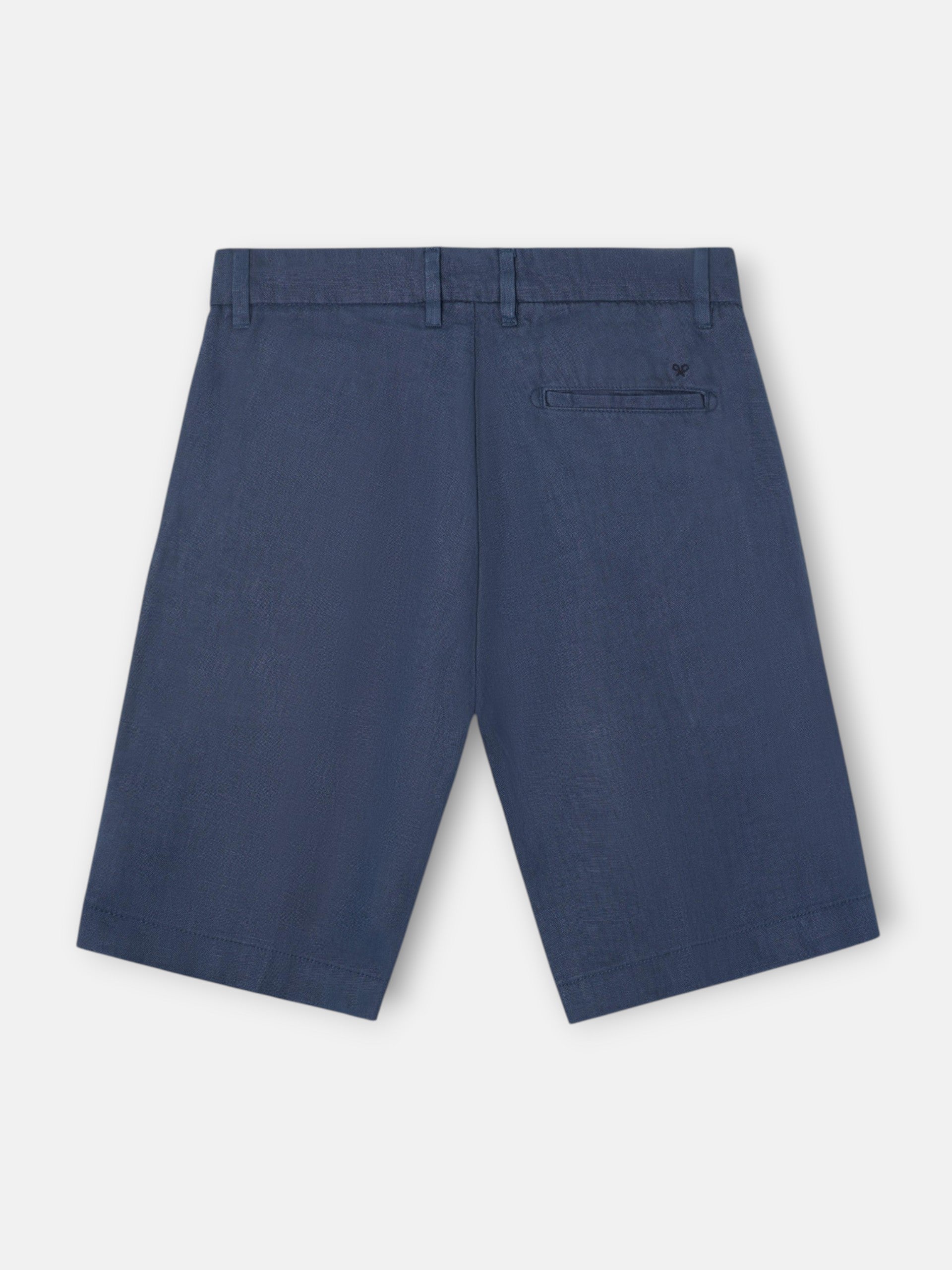 Bermuda lino lisa azul indigo