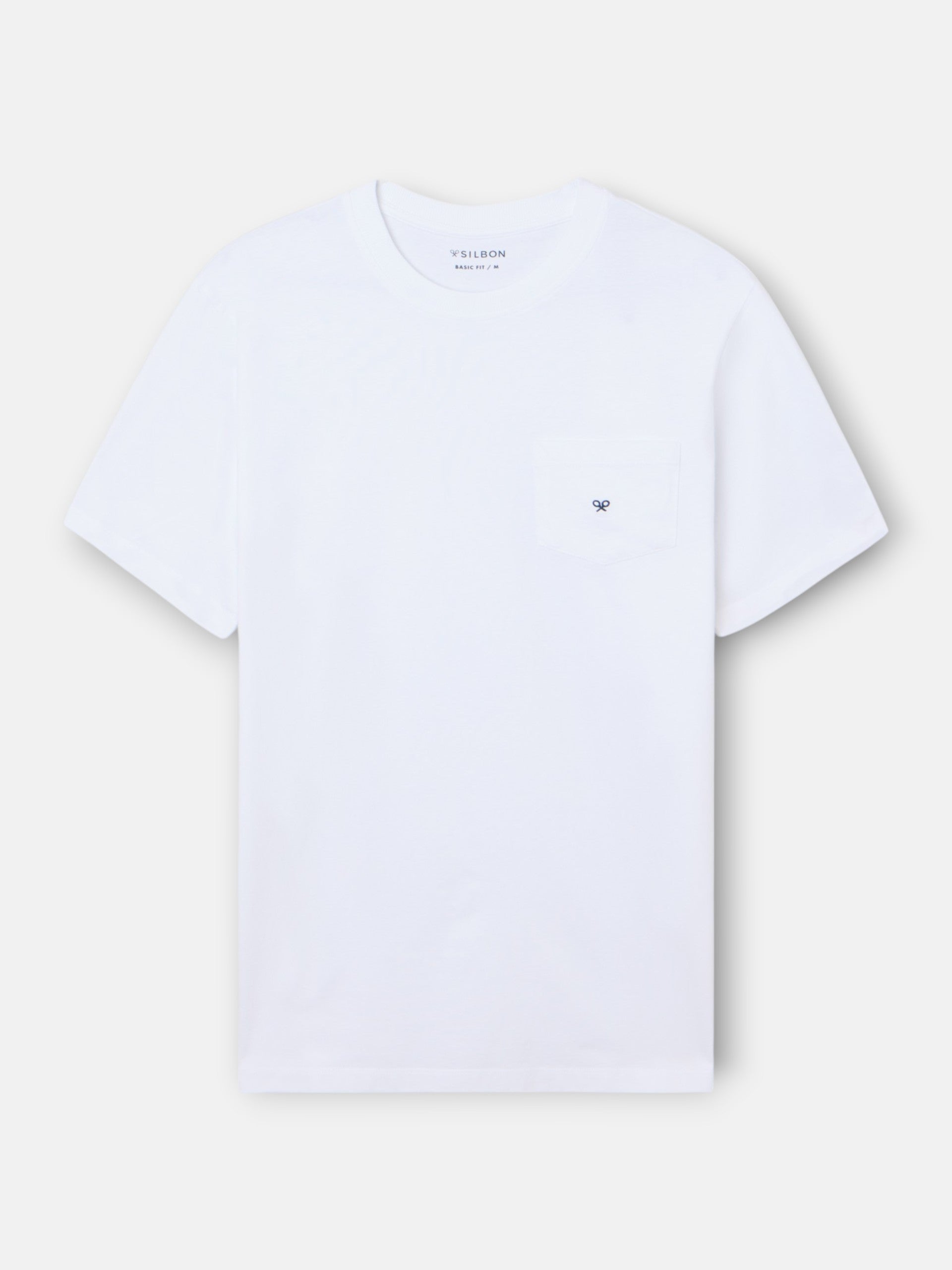 Classic white t-shirt with mini logo pocket