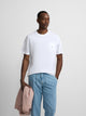Classic white t-shirt with mini logo pocket