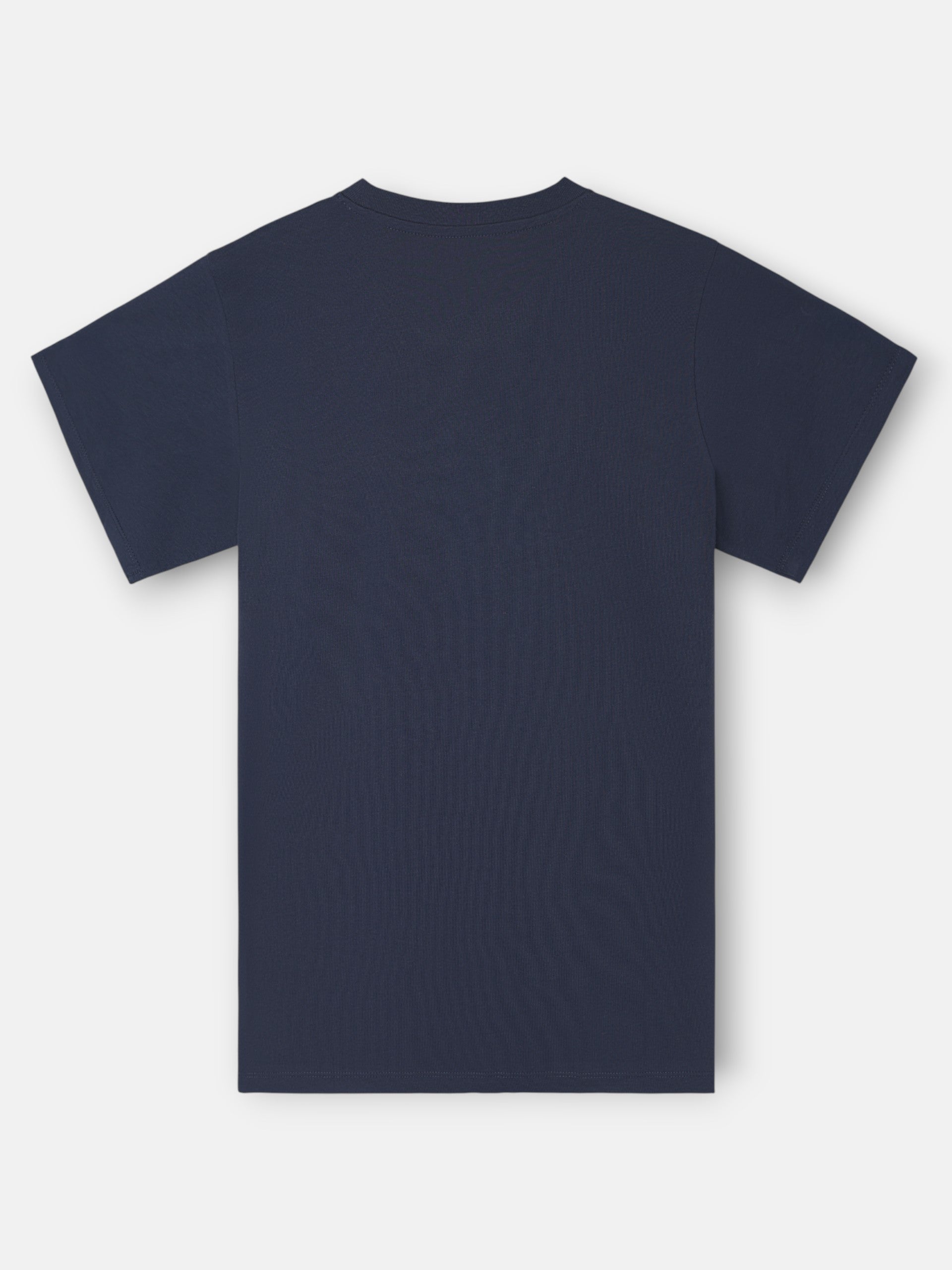 Camiseta lisa minilogo parche azul marino