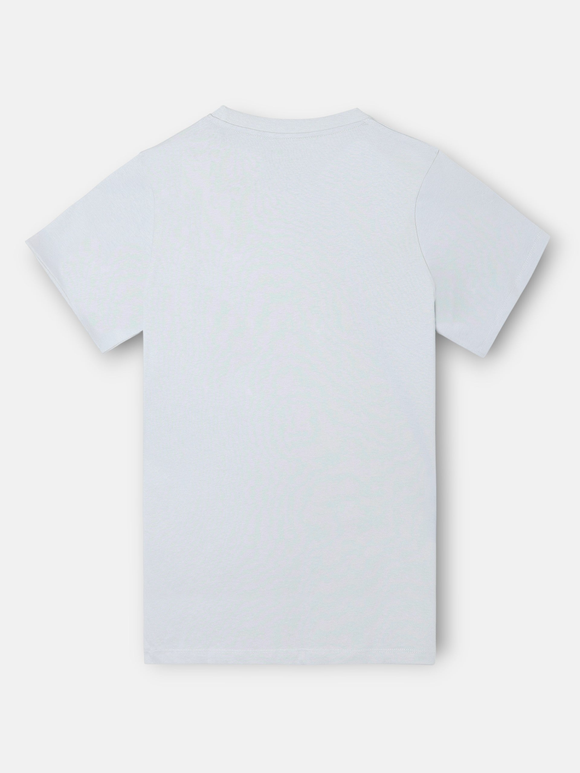 Camiseta lisa minilogo parche azul claro