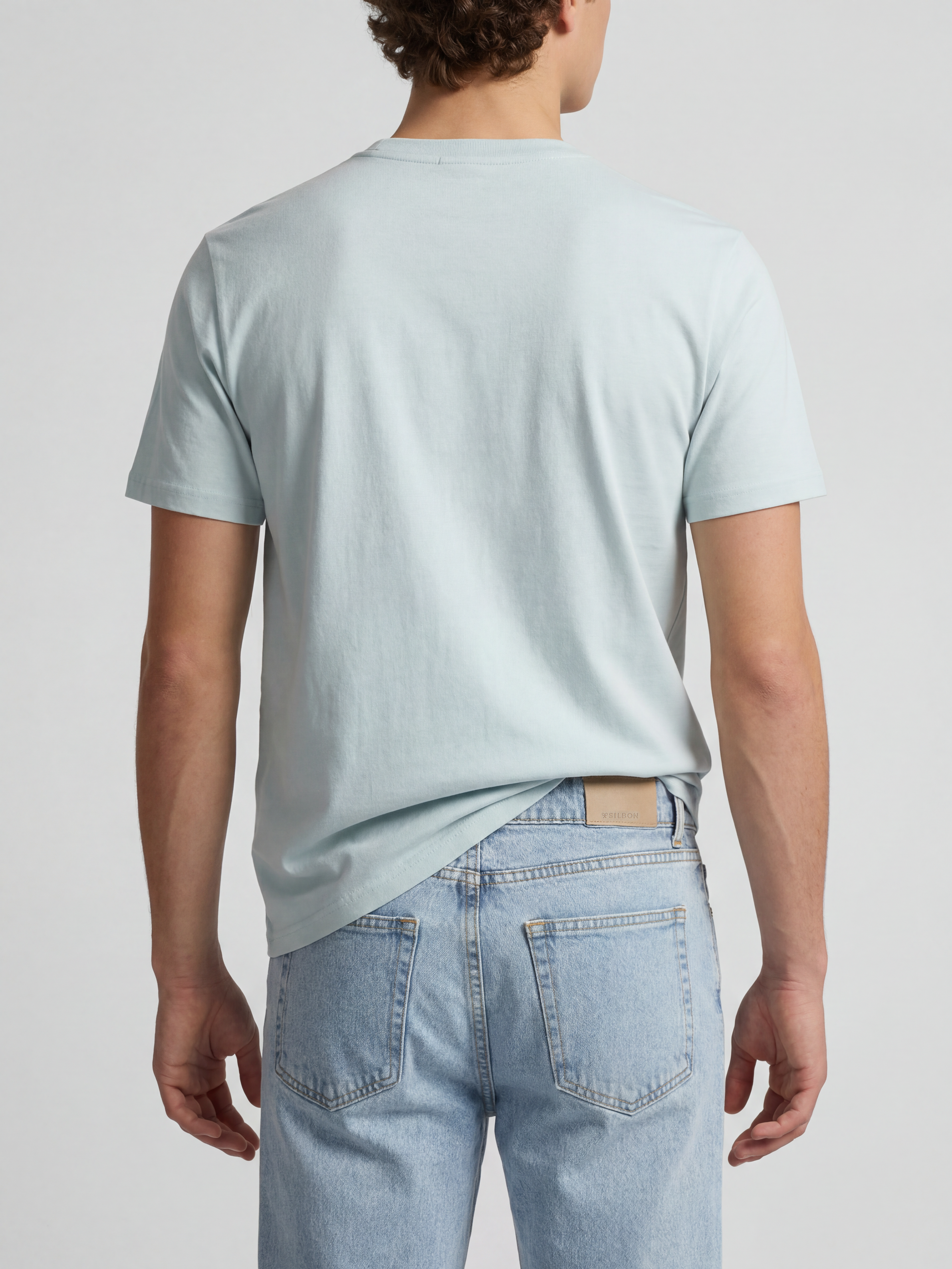 Camiseta raqueta media aguamarina