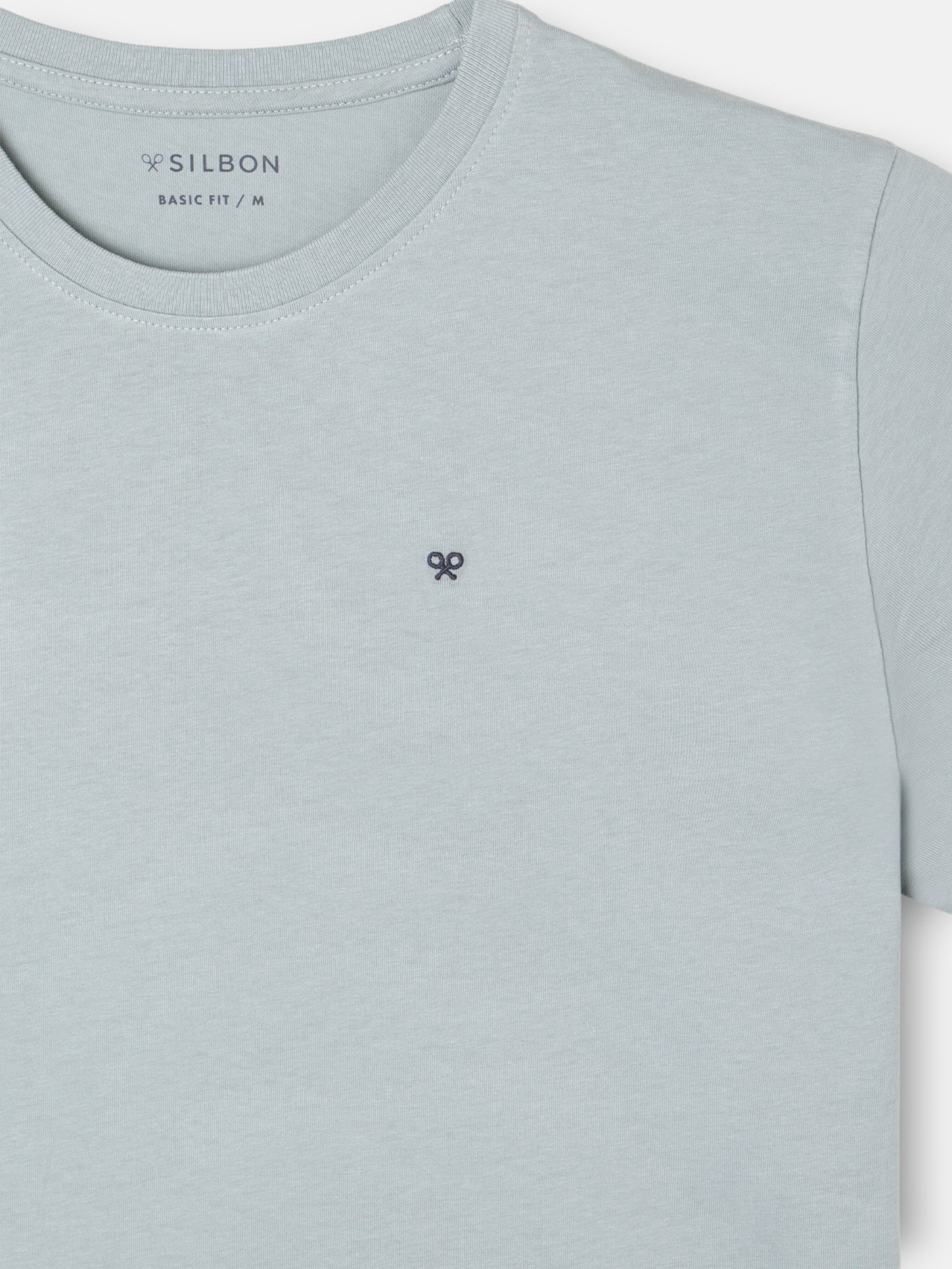 Camiseta minilogo verde gris