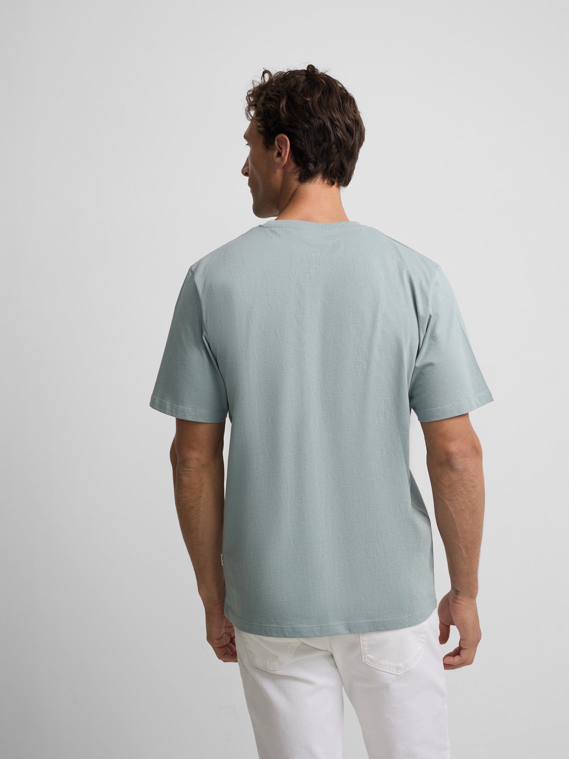 Camiseta minilogo verde gris