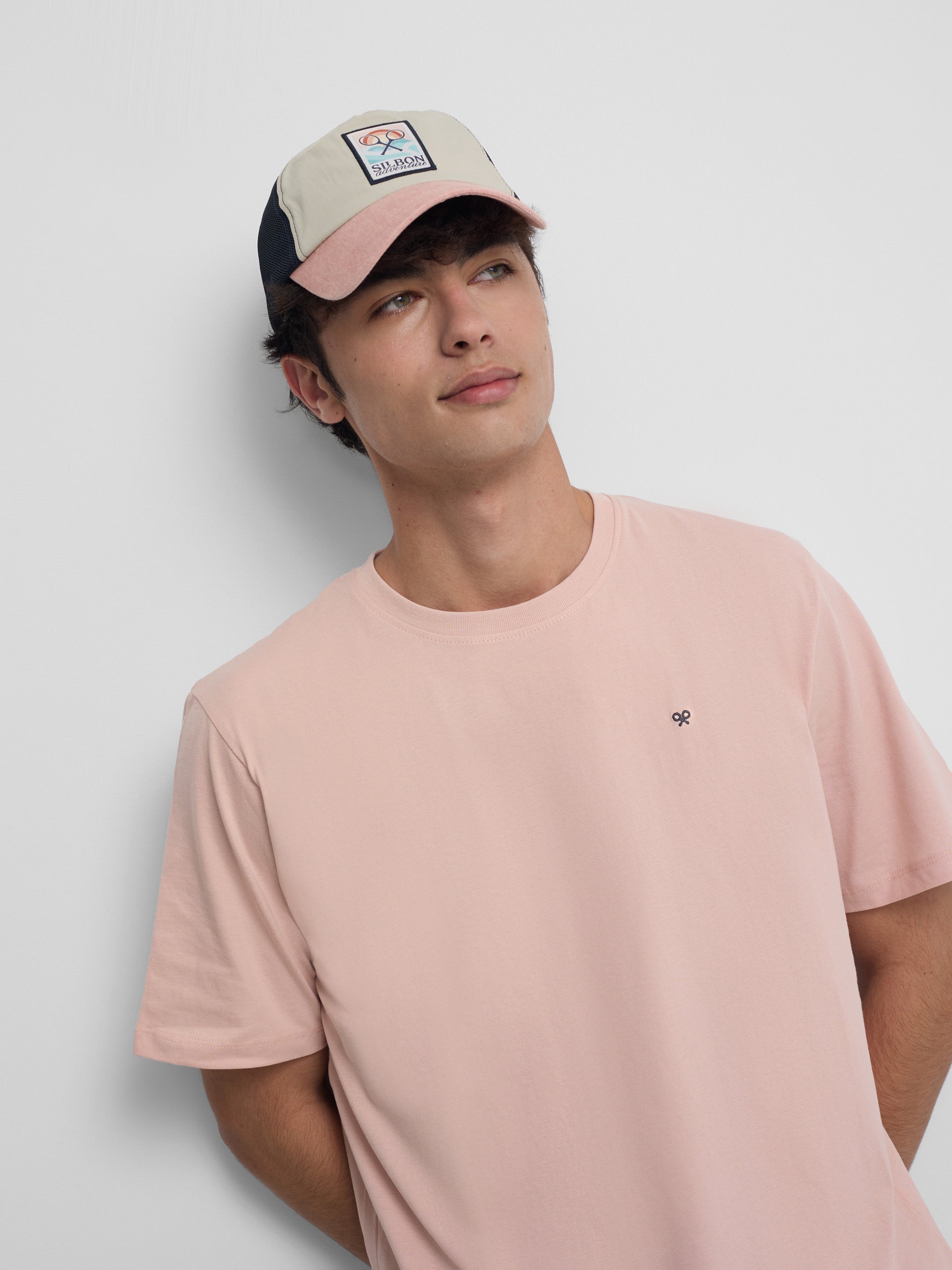 Camiseta minilogo rosa
