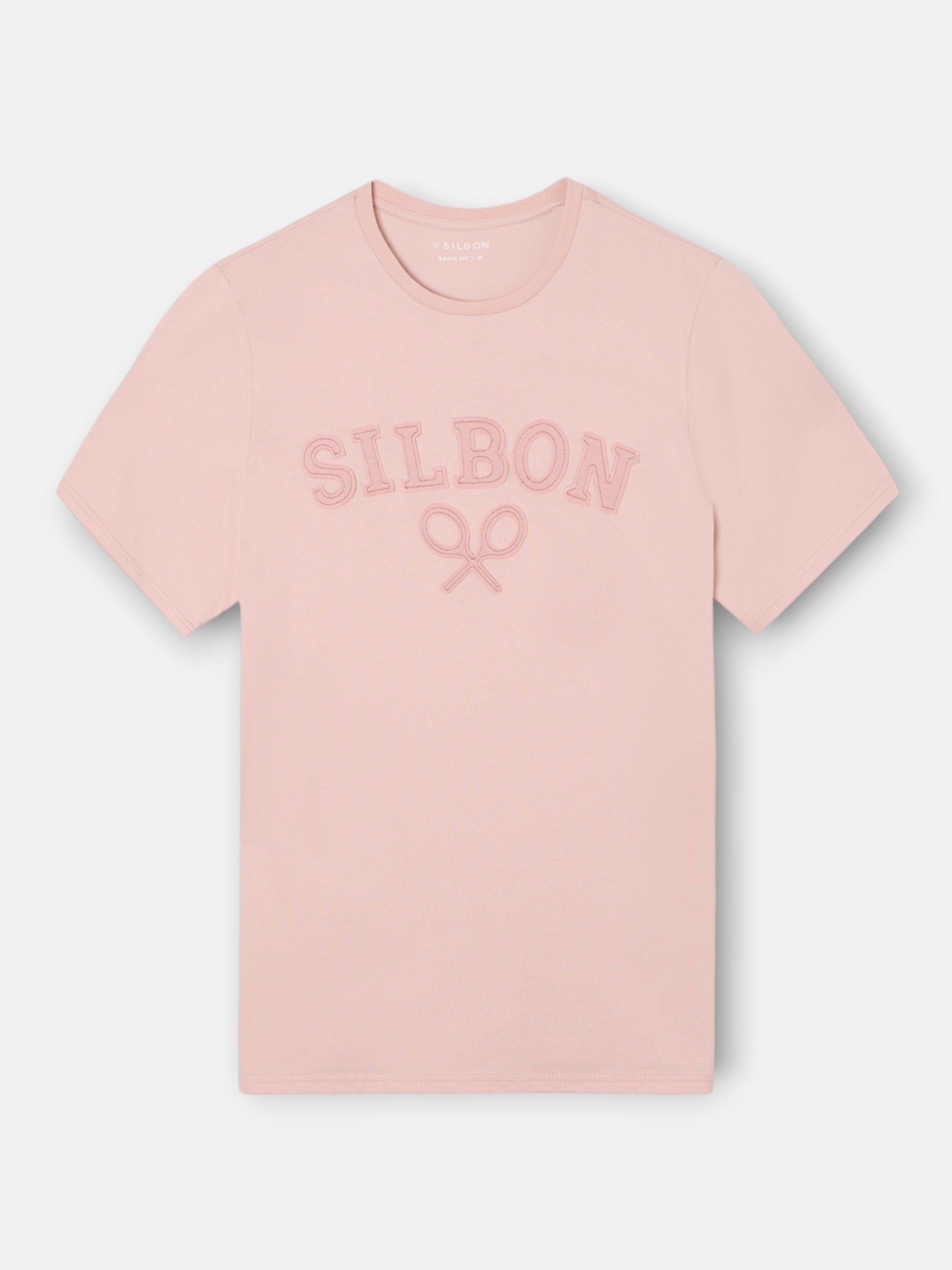 Camiseta raqueta media rosa