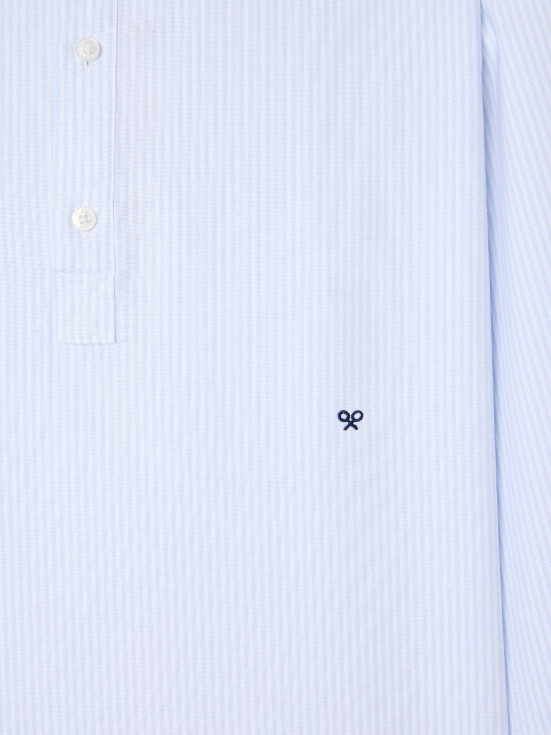 Polera sport oxford rayas celeste