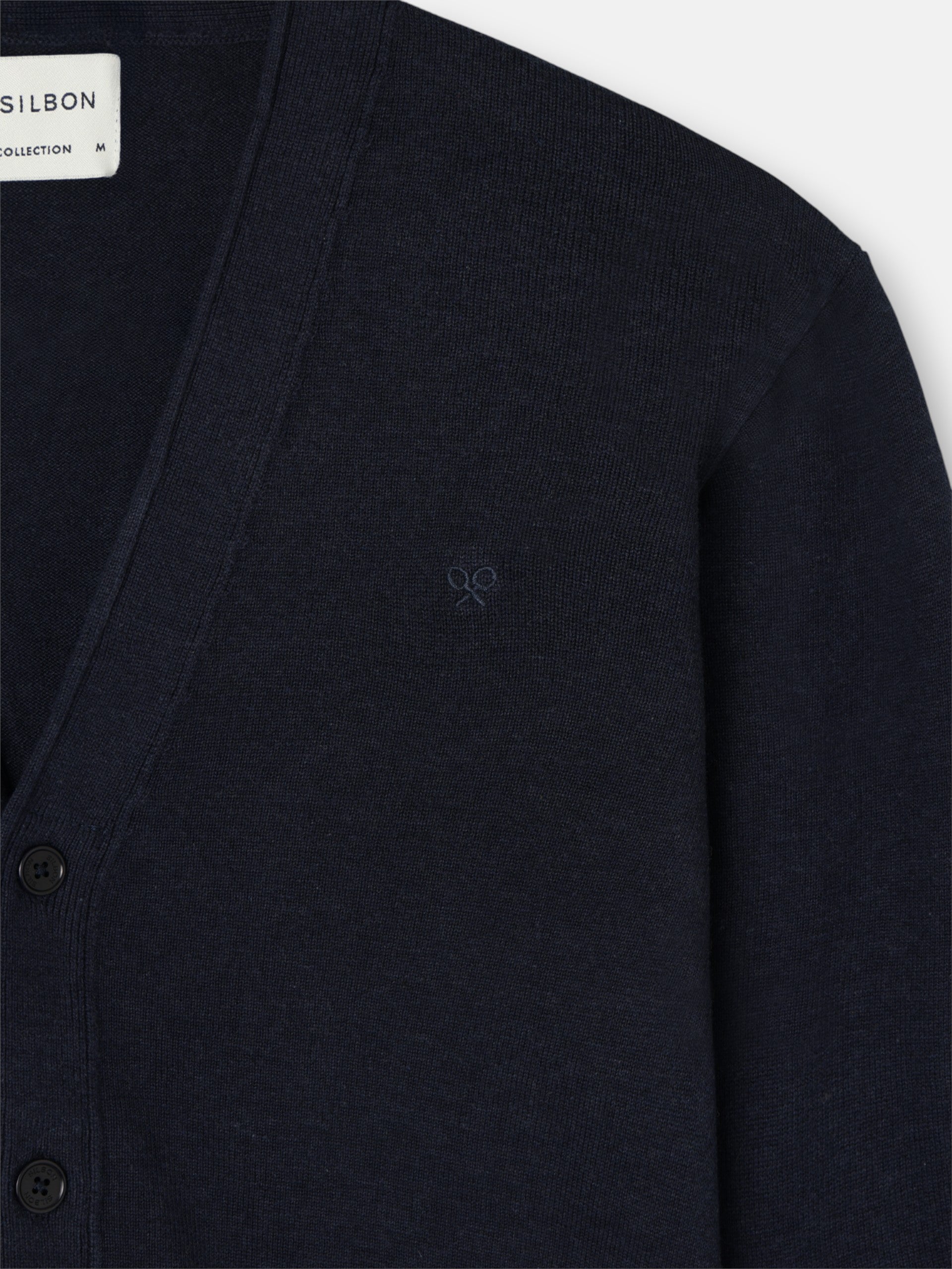 Cardigan botones azul marino