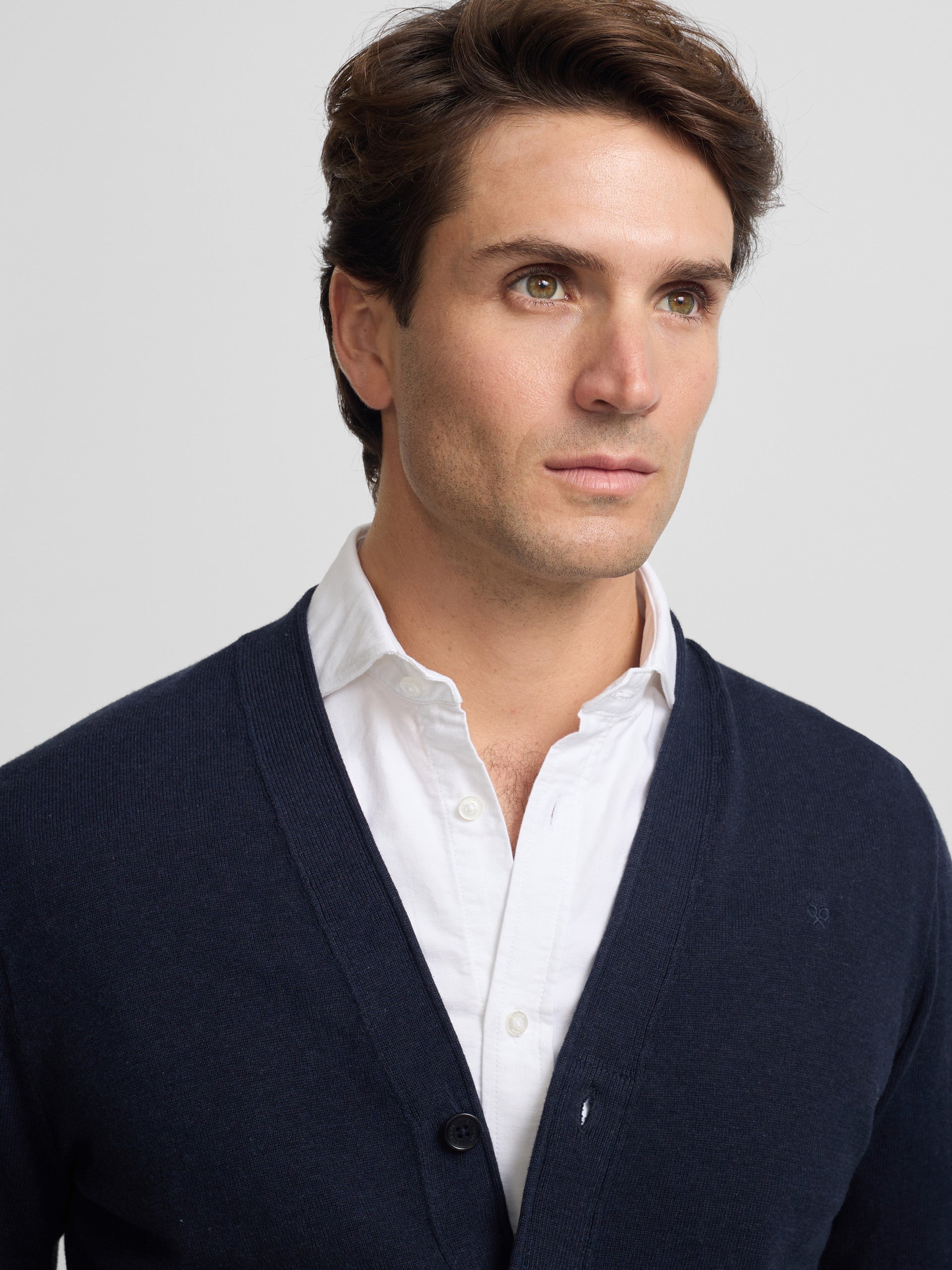 Cardigan botones azul marino