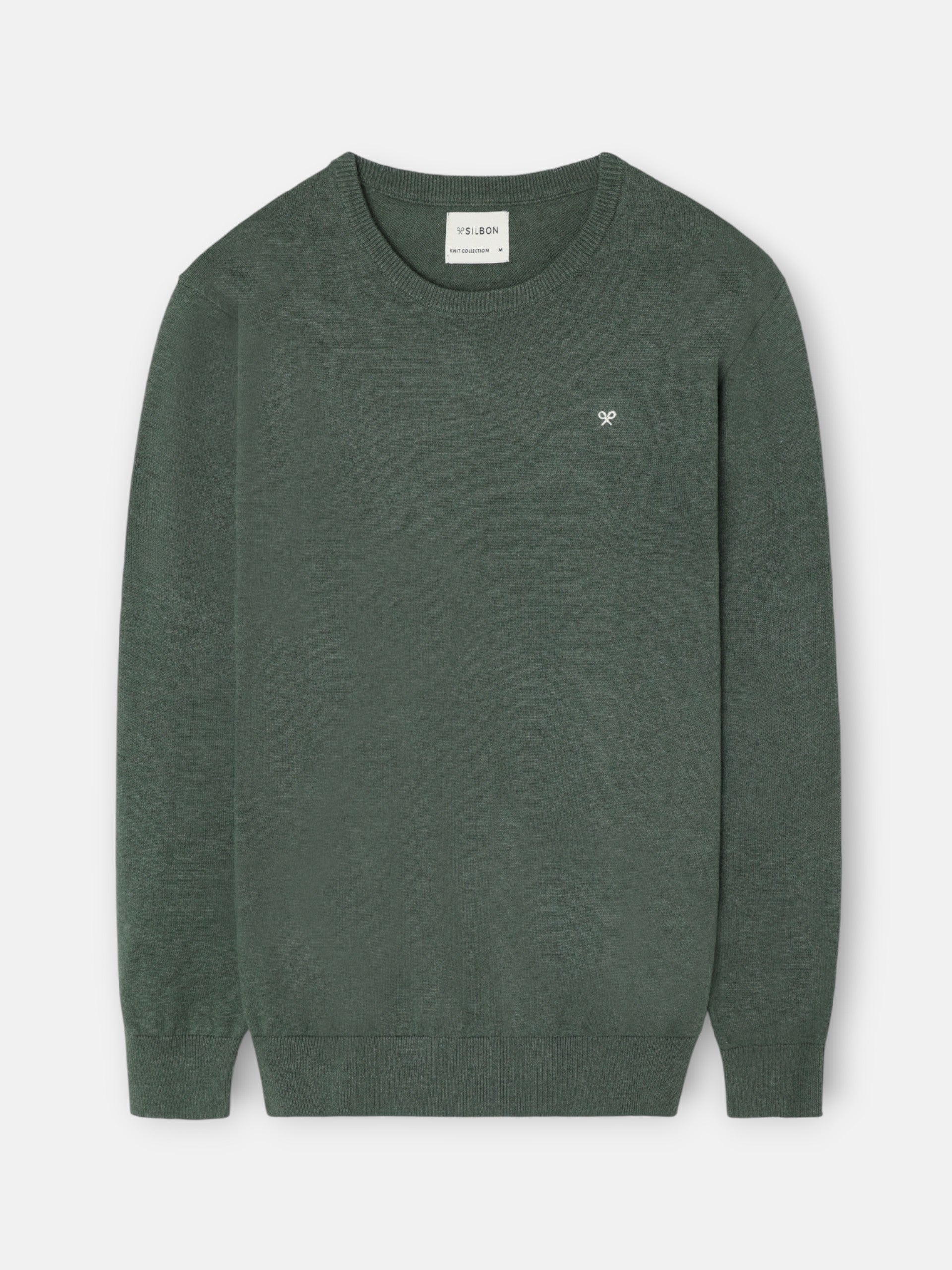Jersey liso cuello caja verde